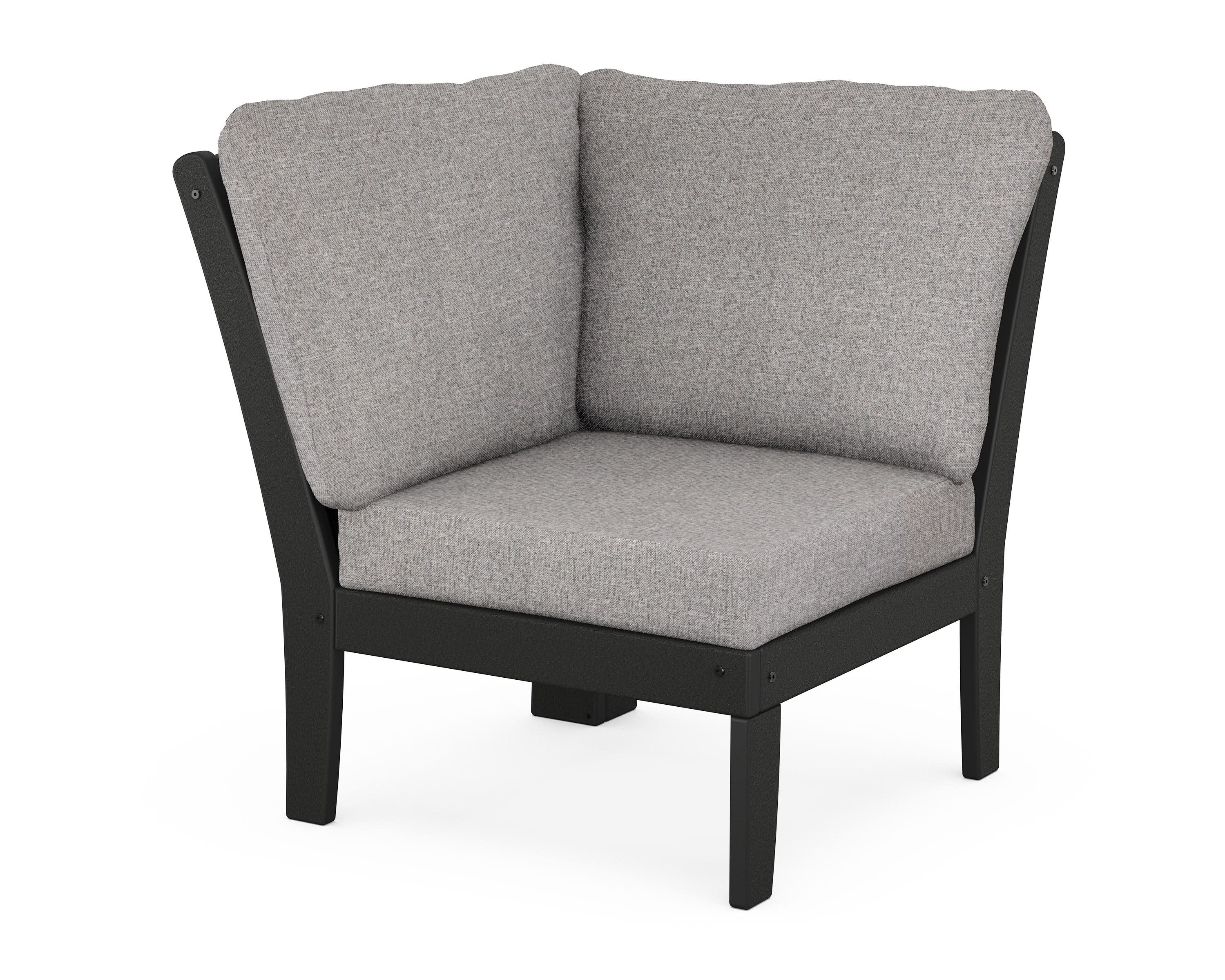 Yacht Club Modular Corner Chair in Charcoal Black / Grey Mist
