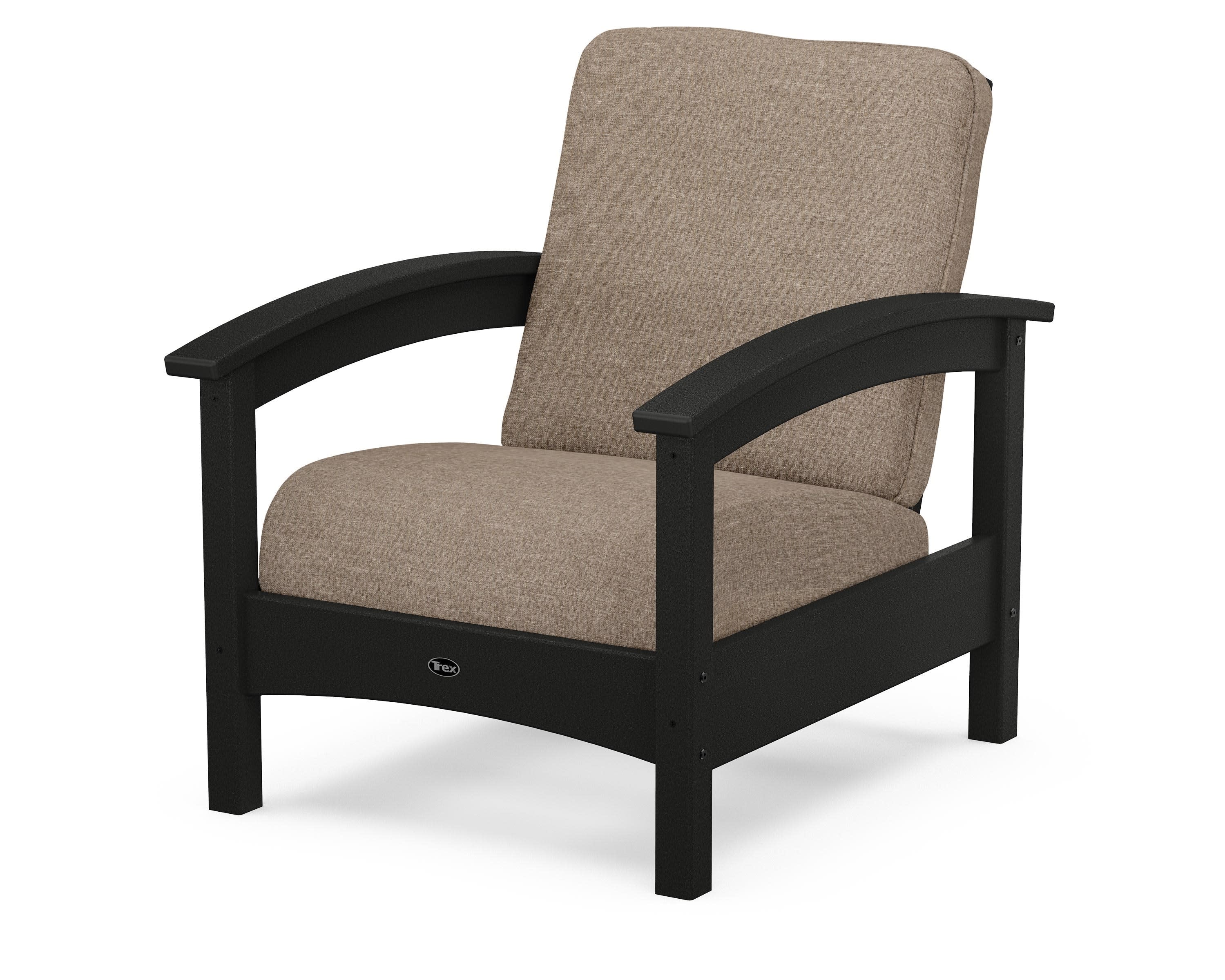 Rockport Club Chair in Charcoal Black / Spiced Burlap