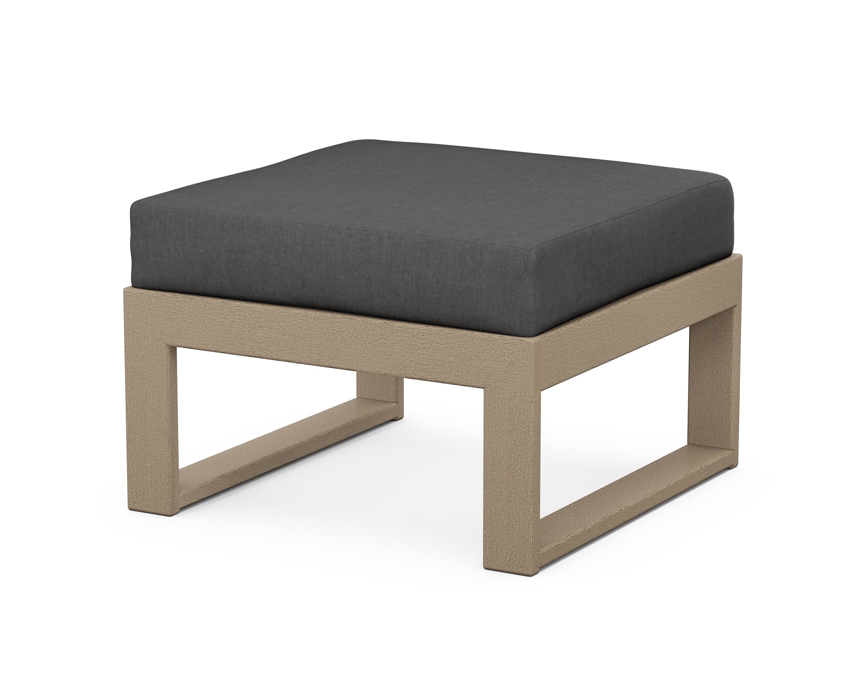 Modular Ottoman - Modern in Vintage Sahara / Spectrum Carbon