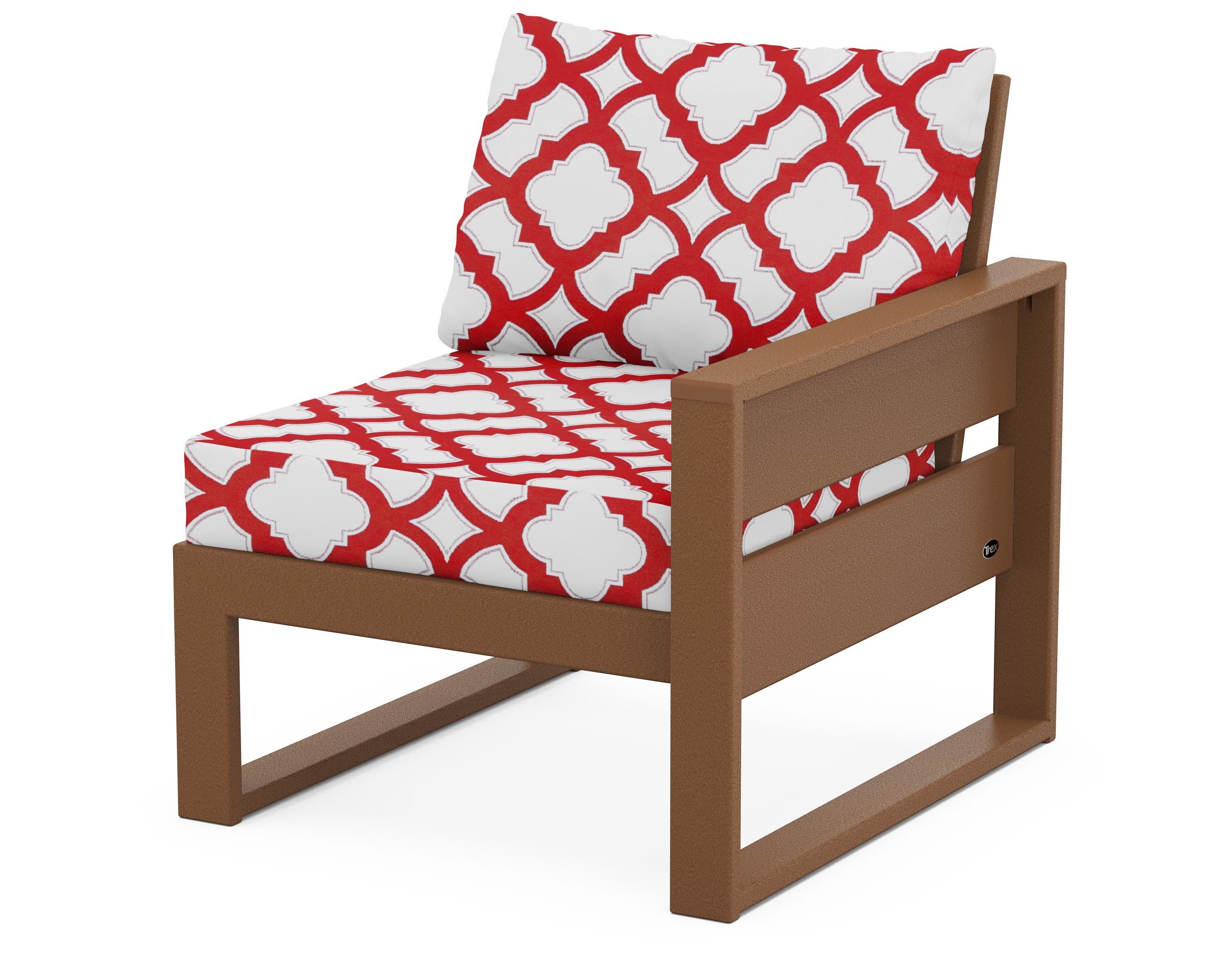 Eastport Modular Right Arm Chair in Tree House / Trellis Crimson