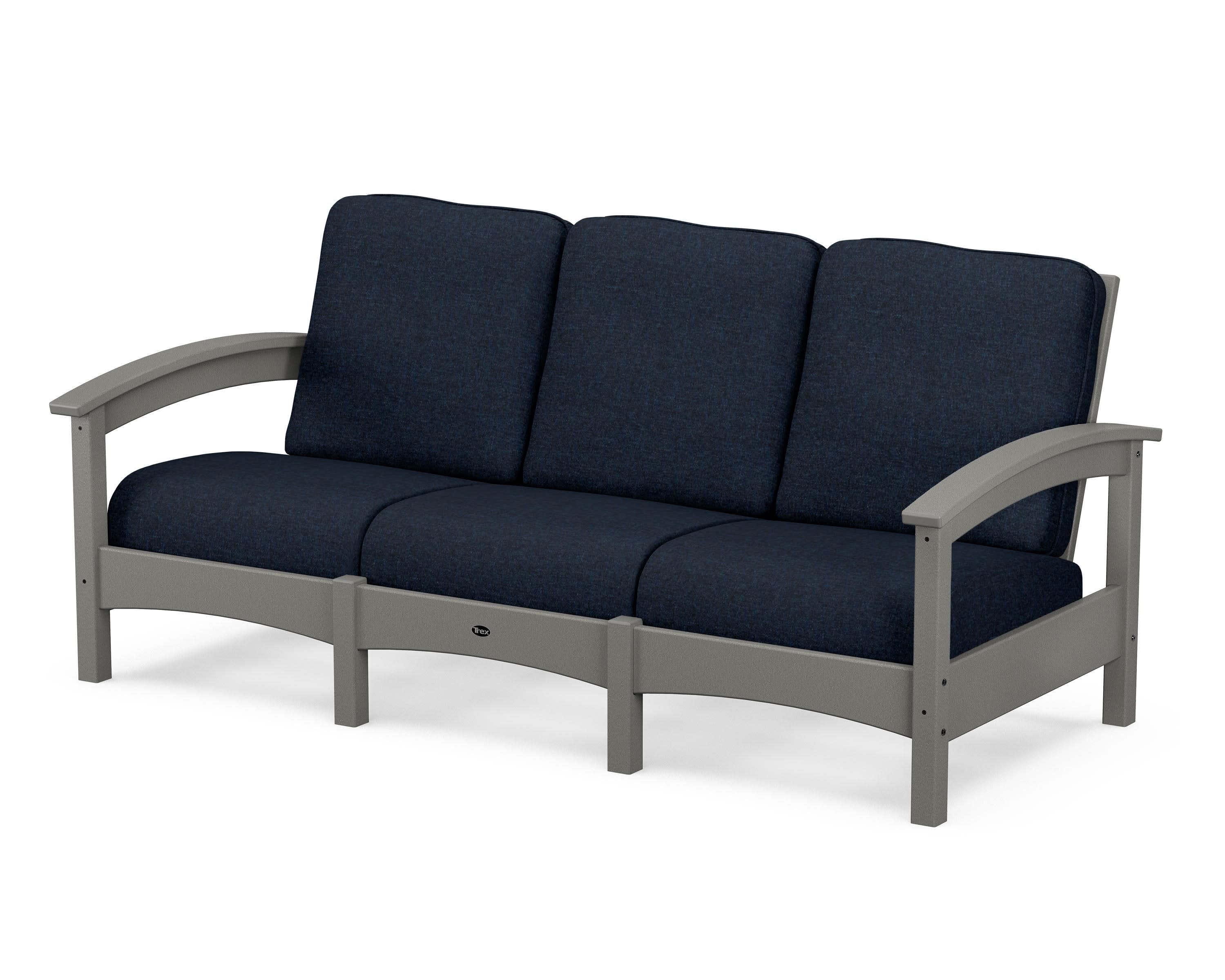 Rockport Club Sofa in Stepping Stone / Marine Indigo