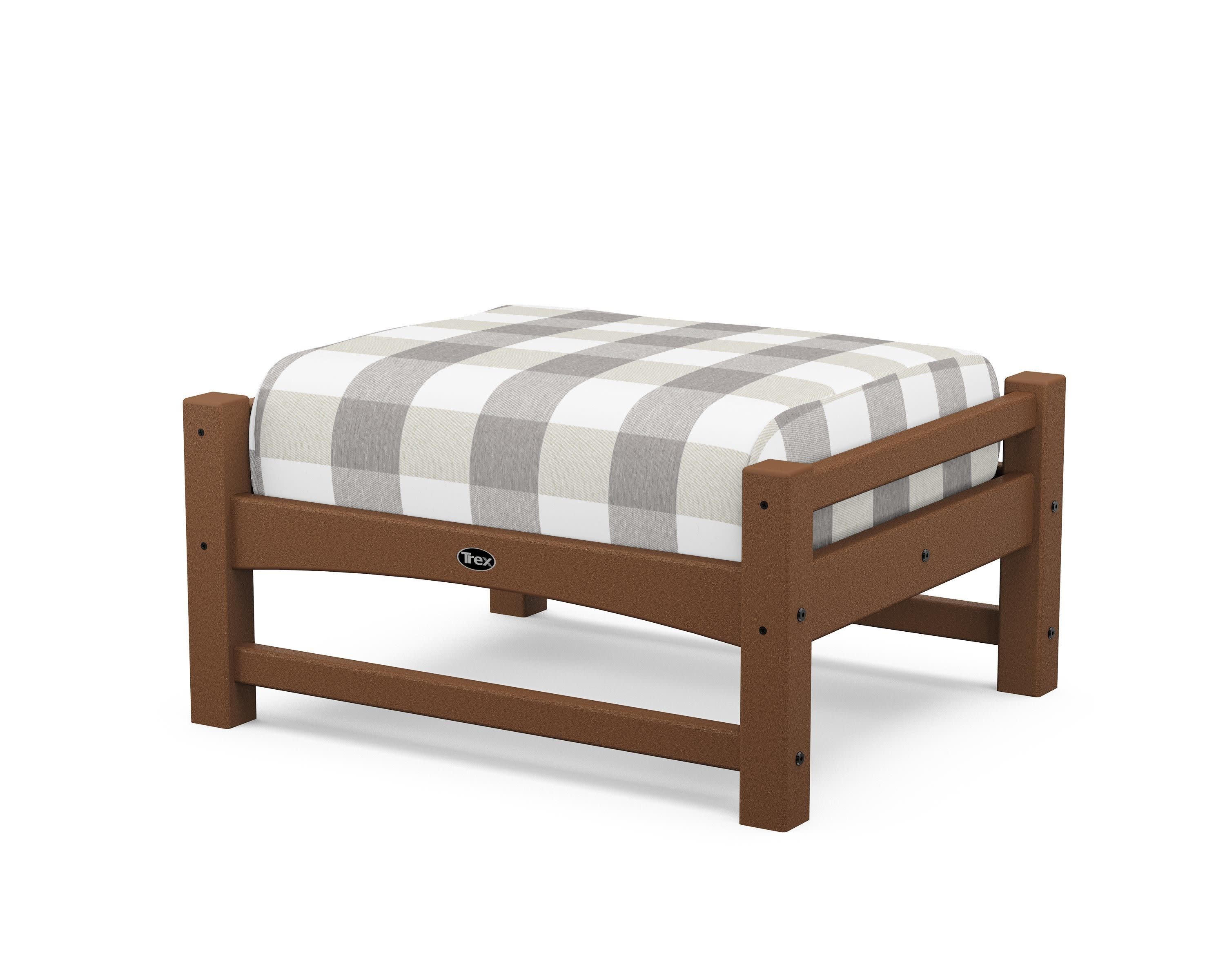 Rockport Club Ottoman in Tree House / Buffalo Plaid Grey Mist