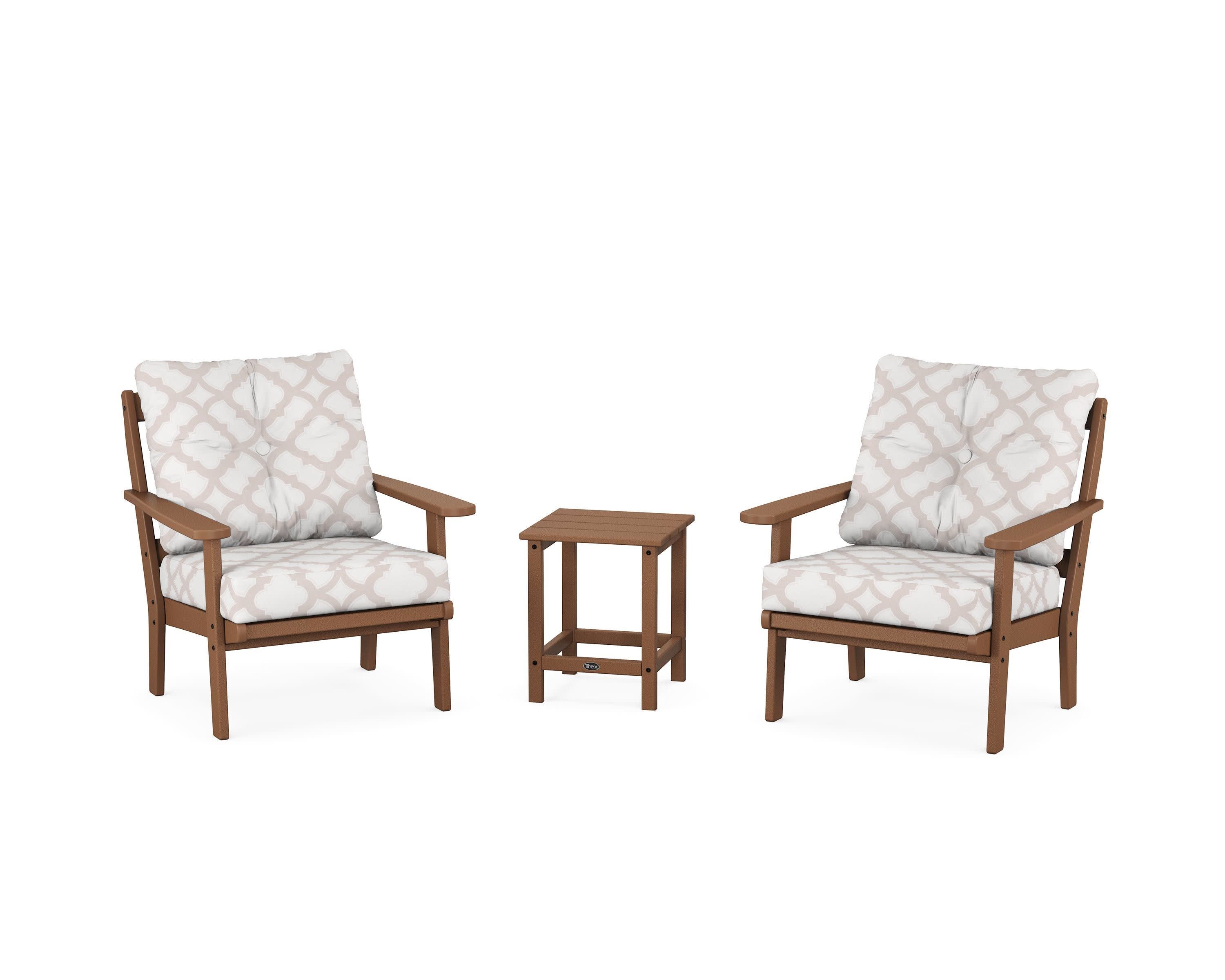 Cape Cod 3-Piece Deep Seating Set in Tree House / Trellis Dune Burlap