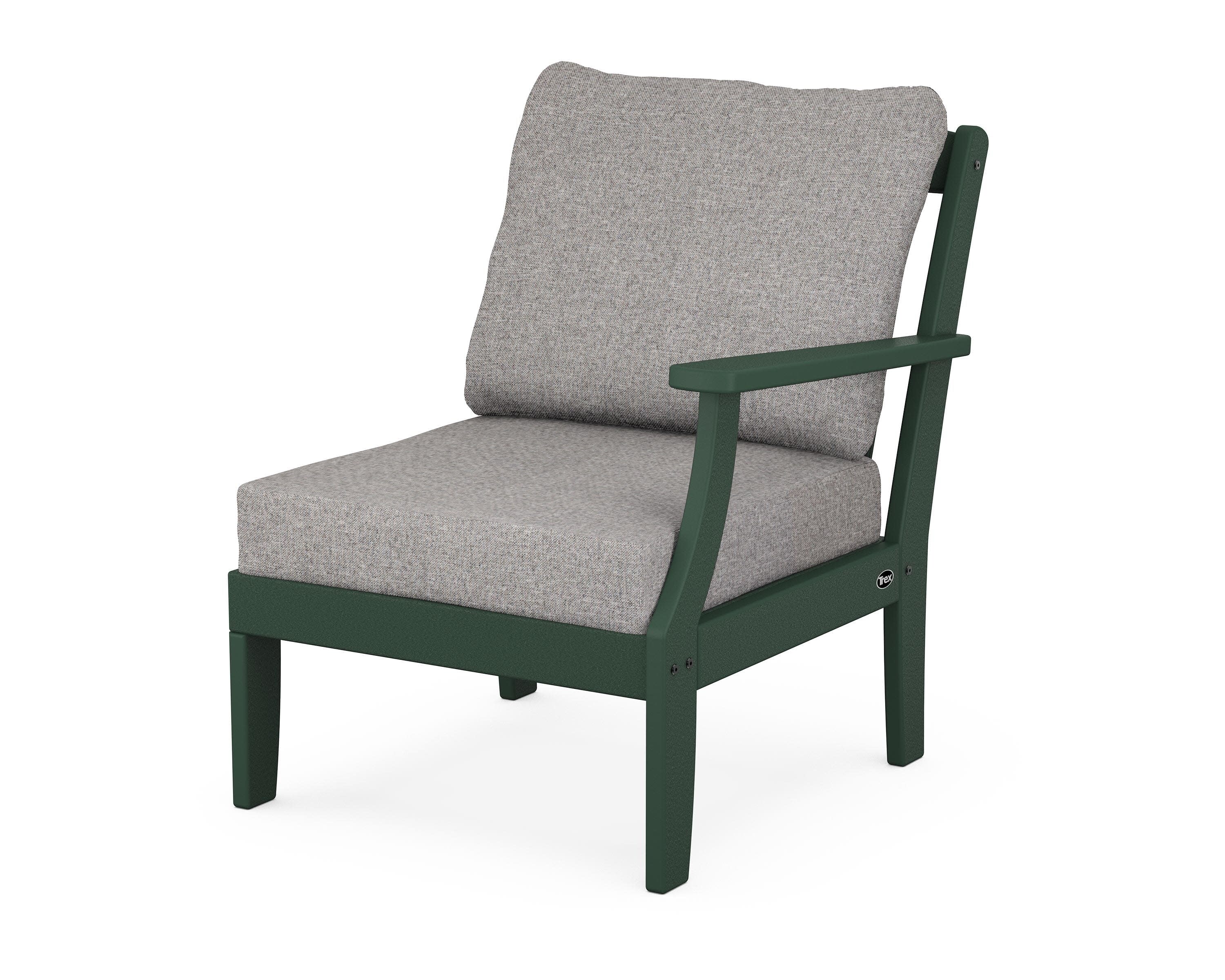 Yacht Club Modular Right Arm Chair in Rainforest Canopy / Grey Mist