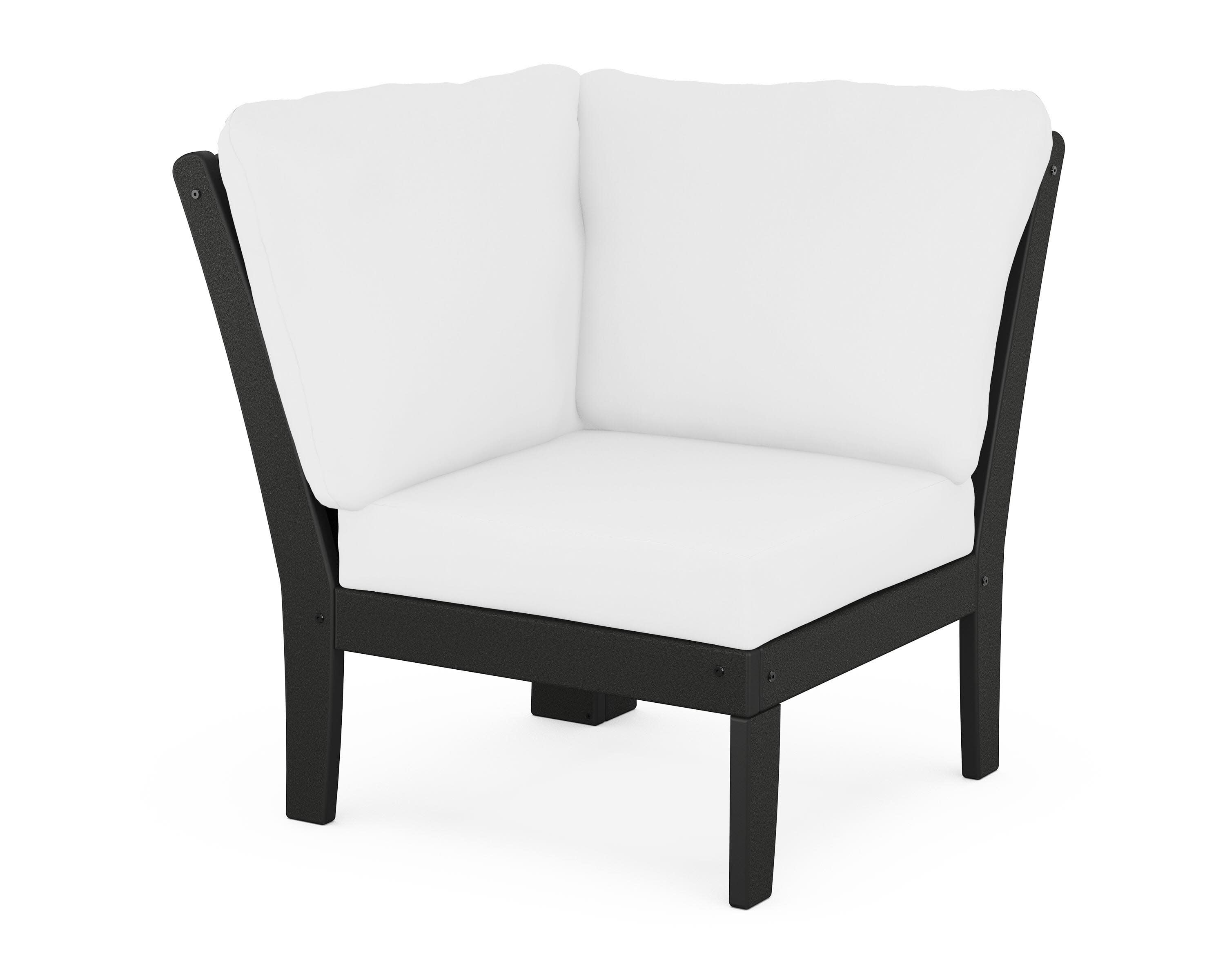 Yacht Club Modular Corner Chair in Charcoal Black / Natural