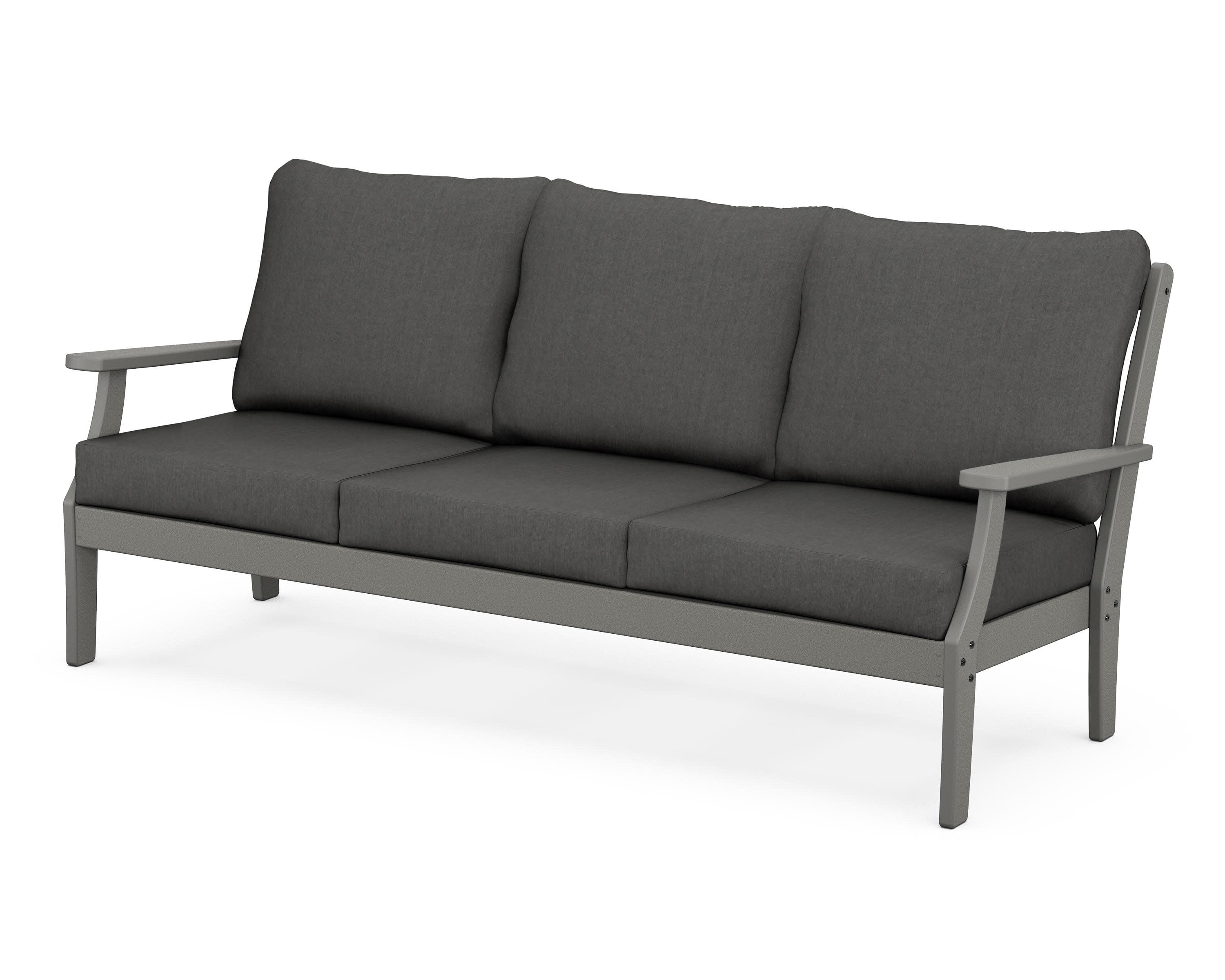 Yacht Club Deep Seating Sofa in Stepping Stone / Spectrum Carbon