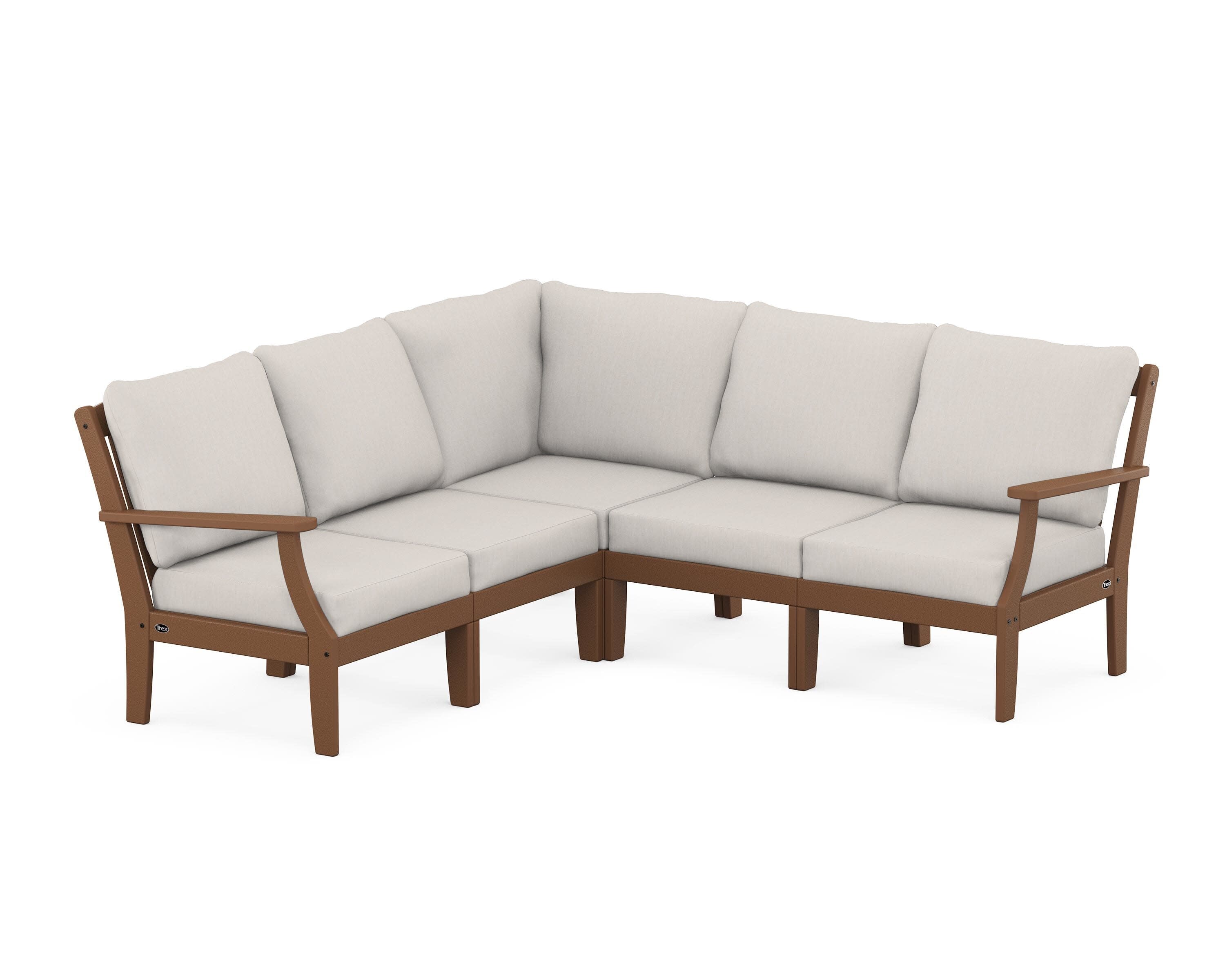 Yacht Club Modular 5-Piece Deep Seating Set in Tree House / Cast Ash