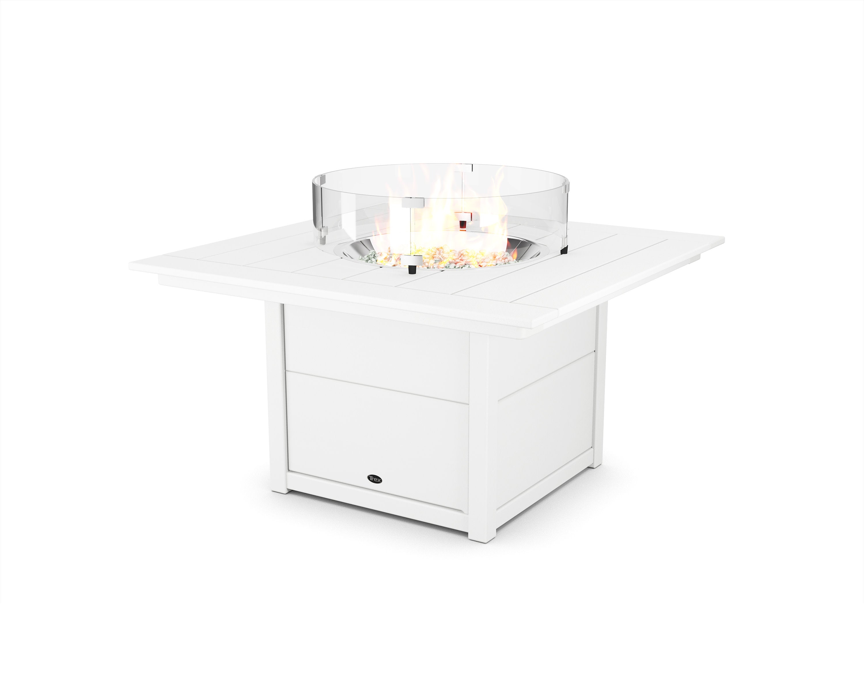 Trex Square 42 Fire Pit Table in Classic White