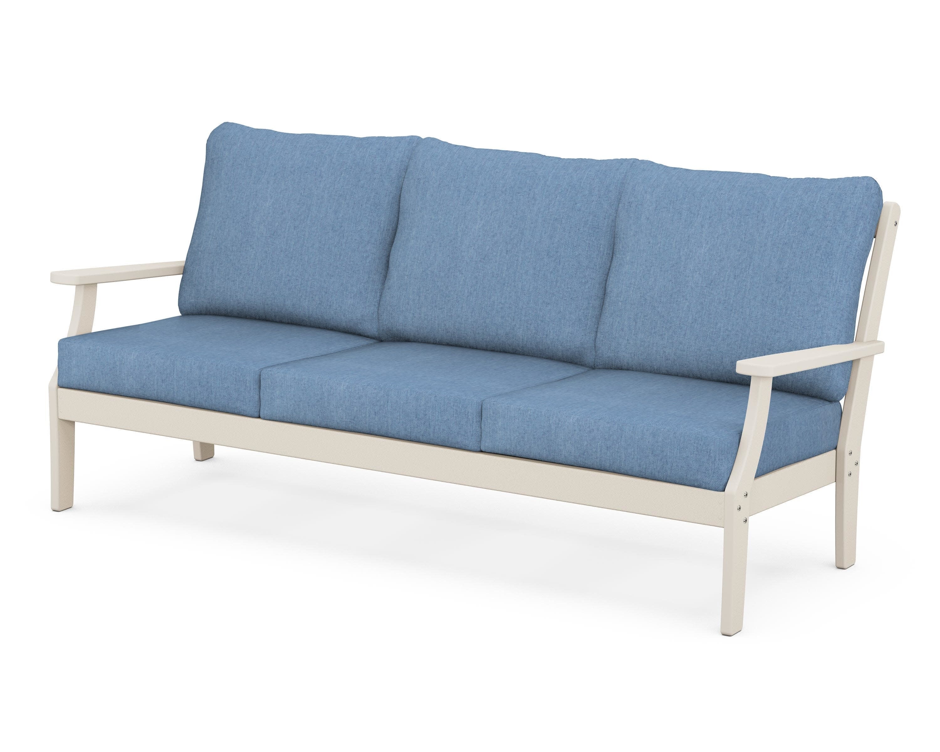 Yacht Club Deep Seating Sofa in Sand Castle / Sky Blue