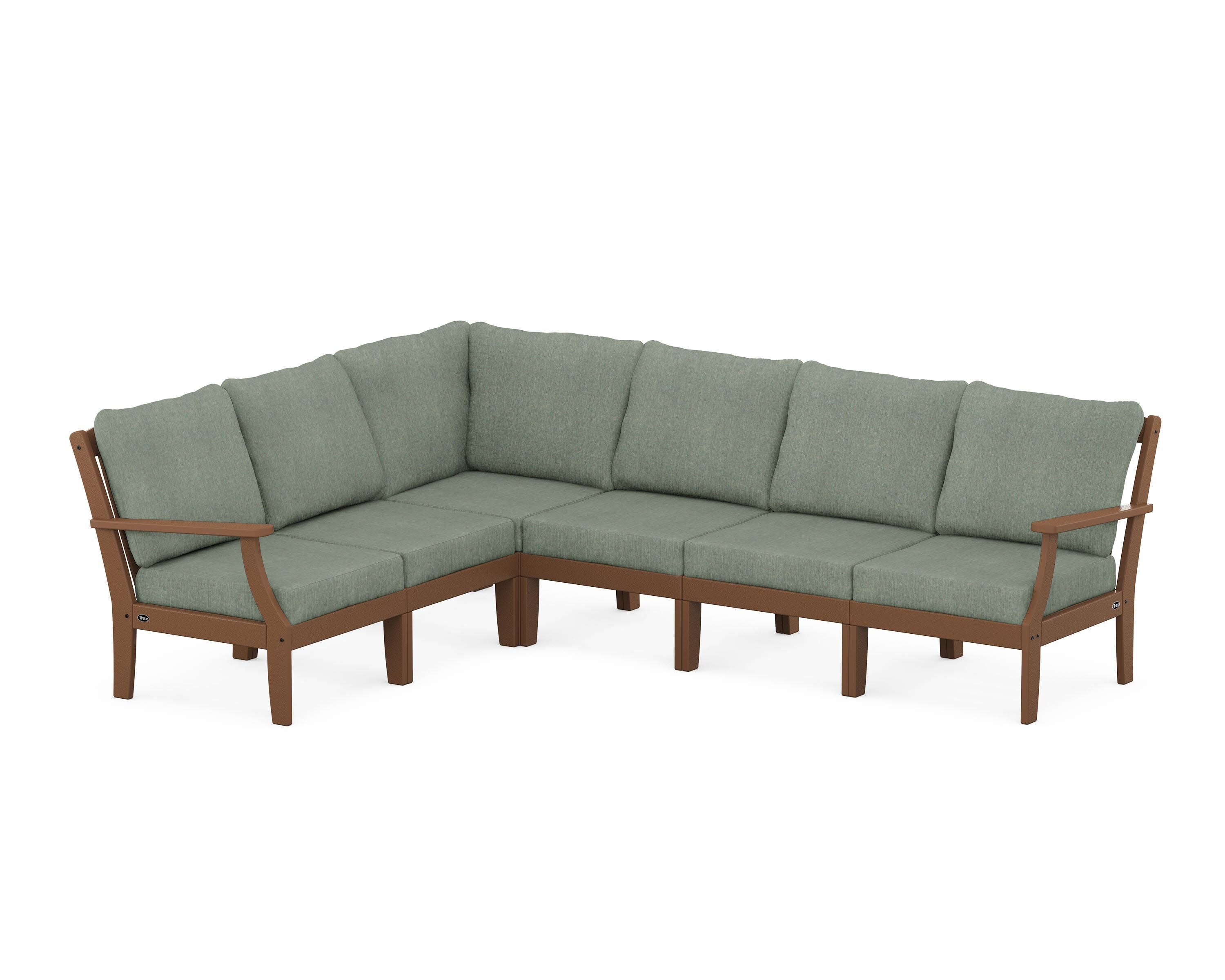 Yacht Club Modular 6-Piece Deep Seating Set in Tree House / Cast Sage