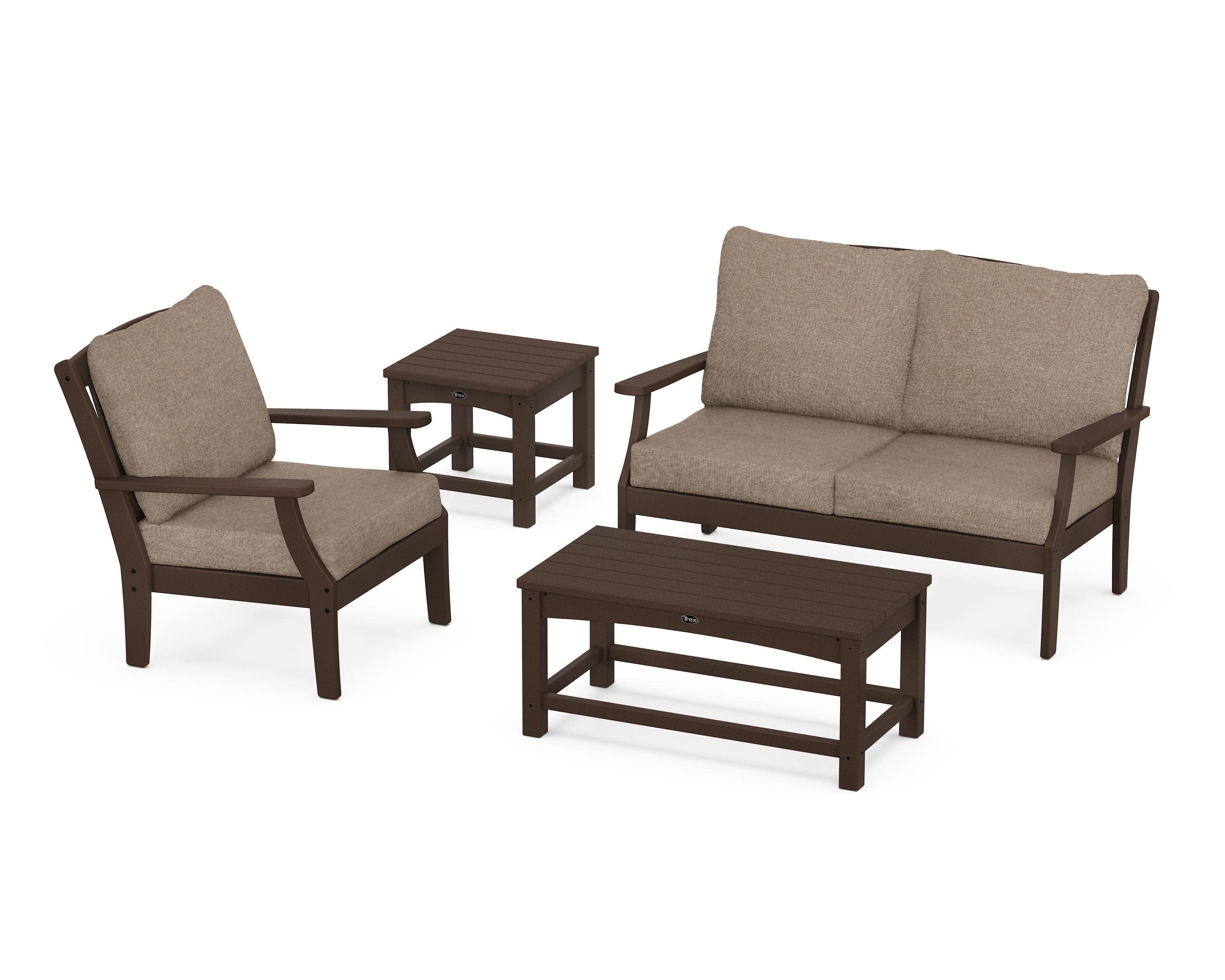 Yacht Club 4-Piece Deep Seating Set in Vintage Lantern / Spiced Burlap