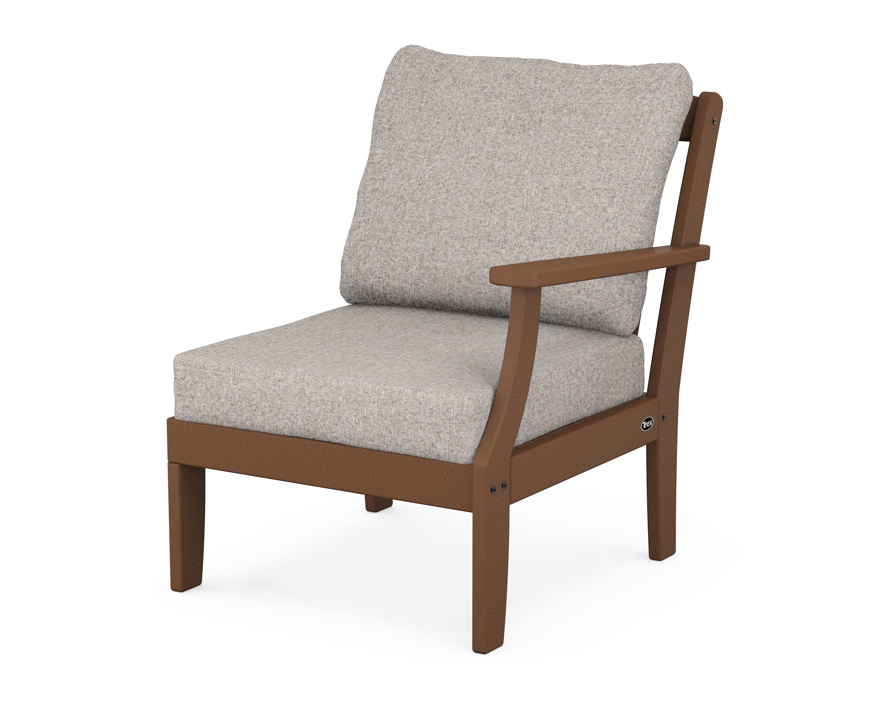 Yacht Club Modular Right Arm Chair in Tree House / Weathered Tweed