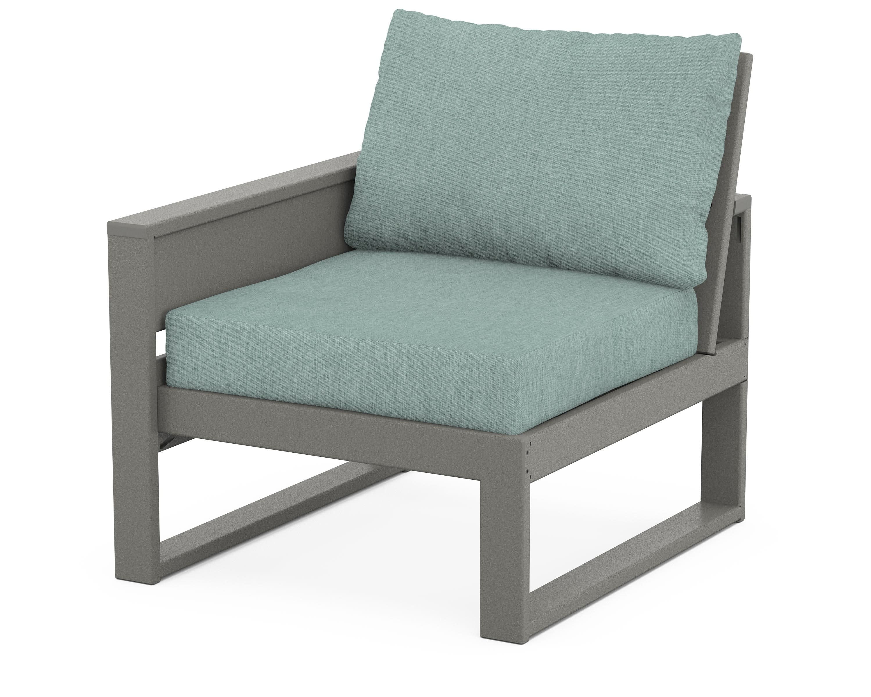 Eastport Modular Left Arm Chair in Stepping Stone / Glacier Spa