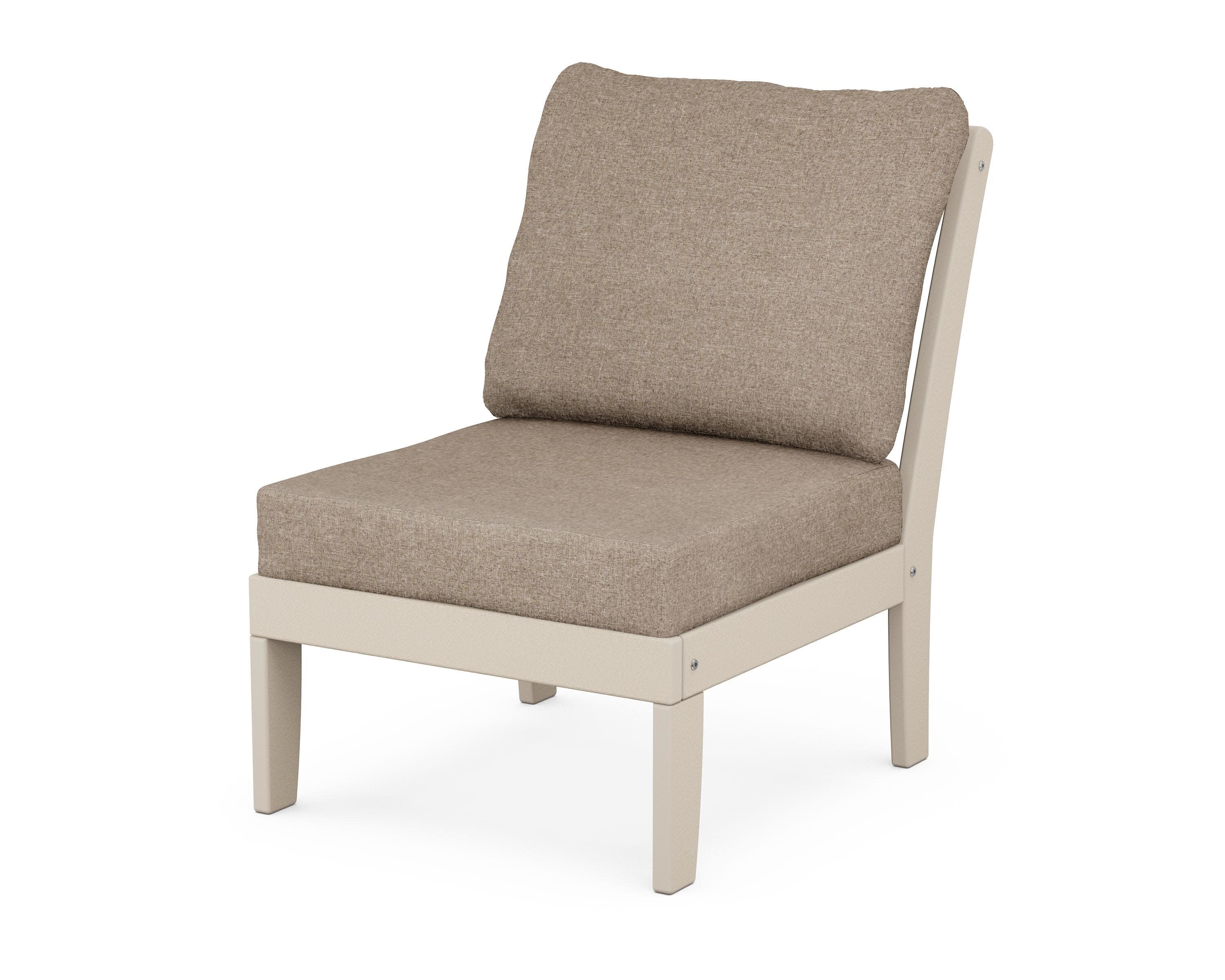 Yacht Club Modular Armless Chair in Sand Castle / Spiced Burlap
