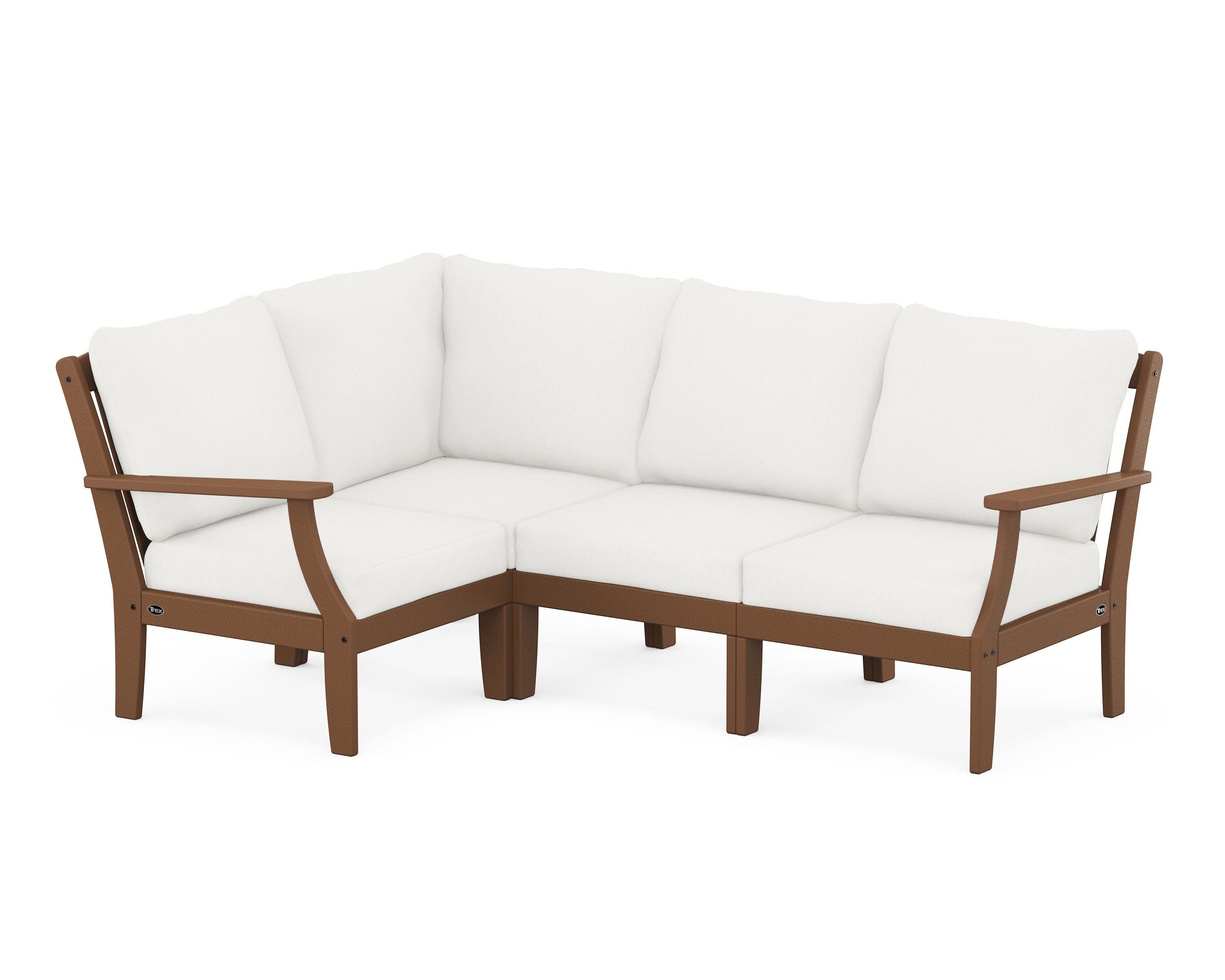 Yacht Club Modular 4-Piece Deep Seating Set in Tree House / Natural Linen