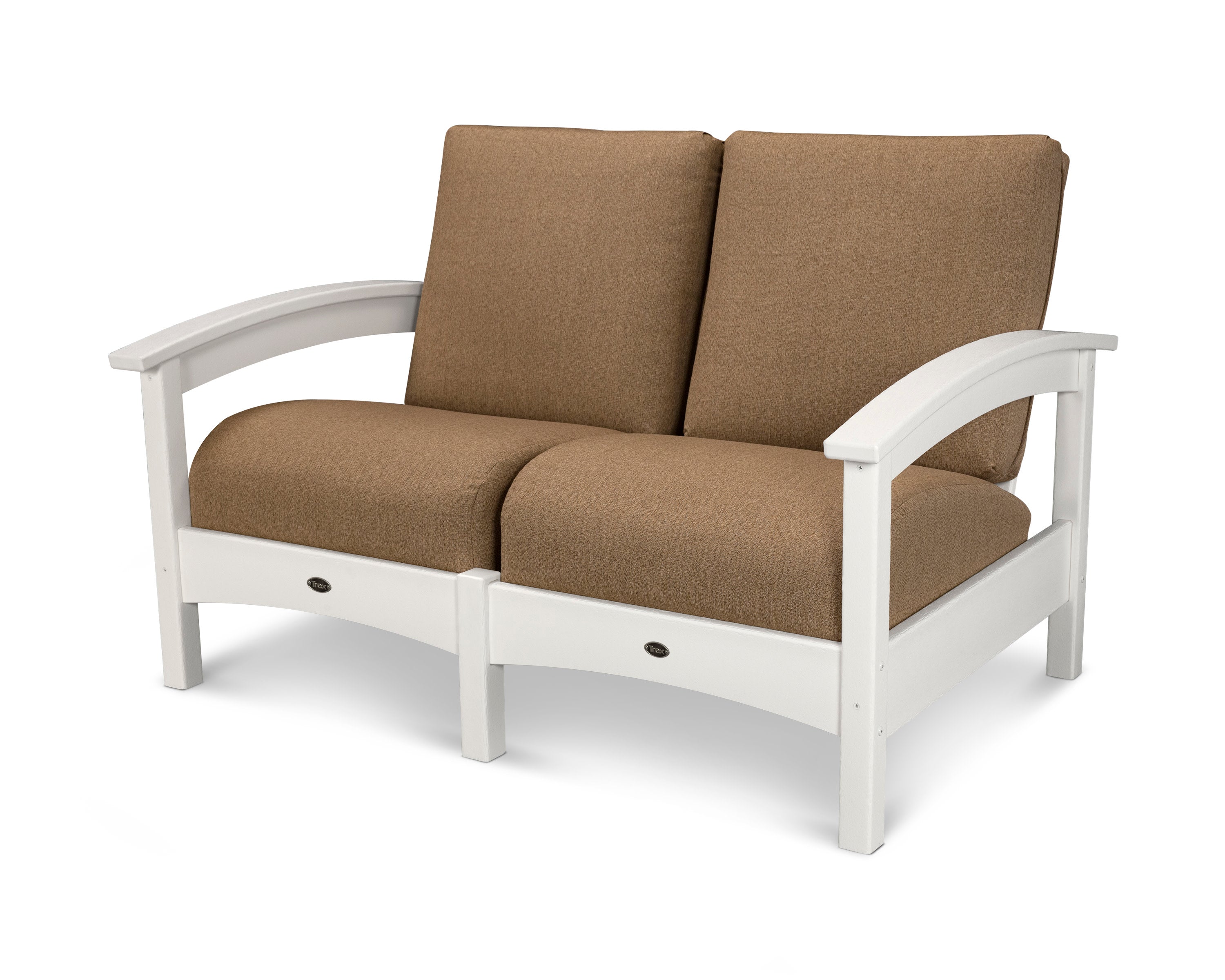 Rockport Club Loveseat in Classic White / Sesame