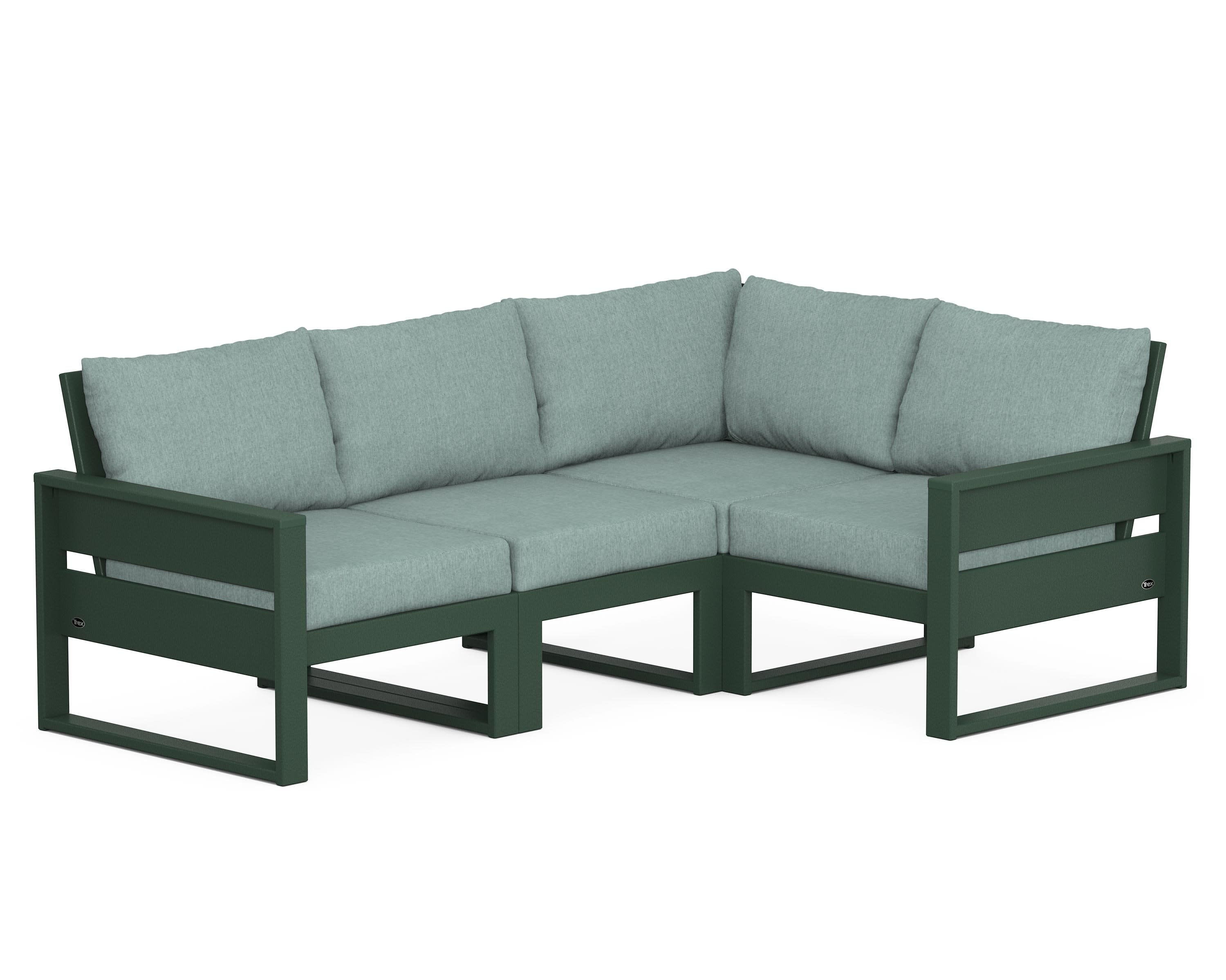 Eastport 4- Piece Sectional in Rainforest Canopy / Glacier Spa
