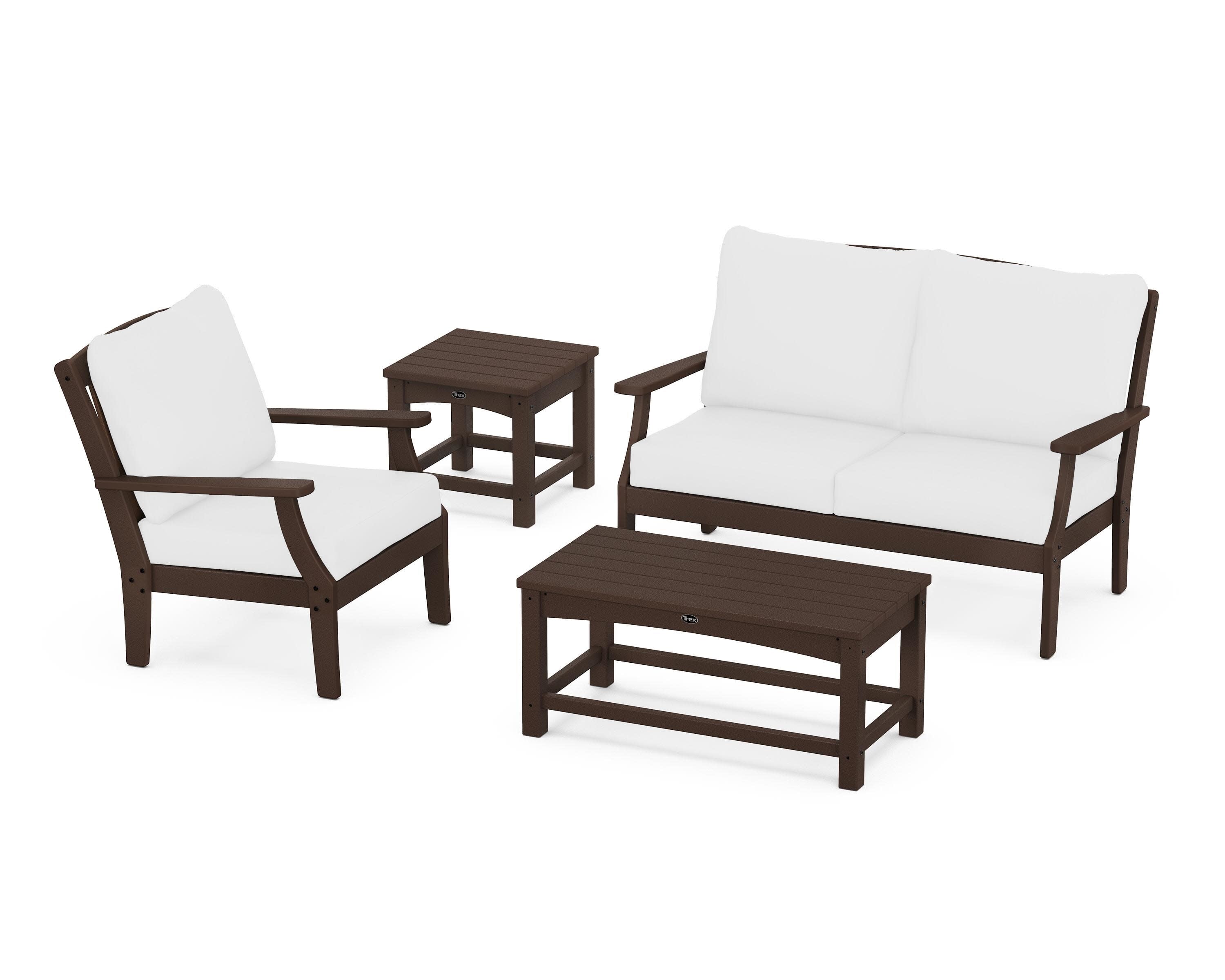 Yacht Club 4-Piece Deep Seating Set in Vintage Lantern / Natural