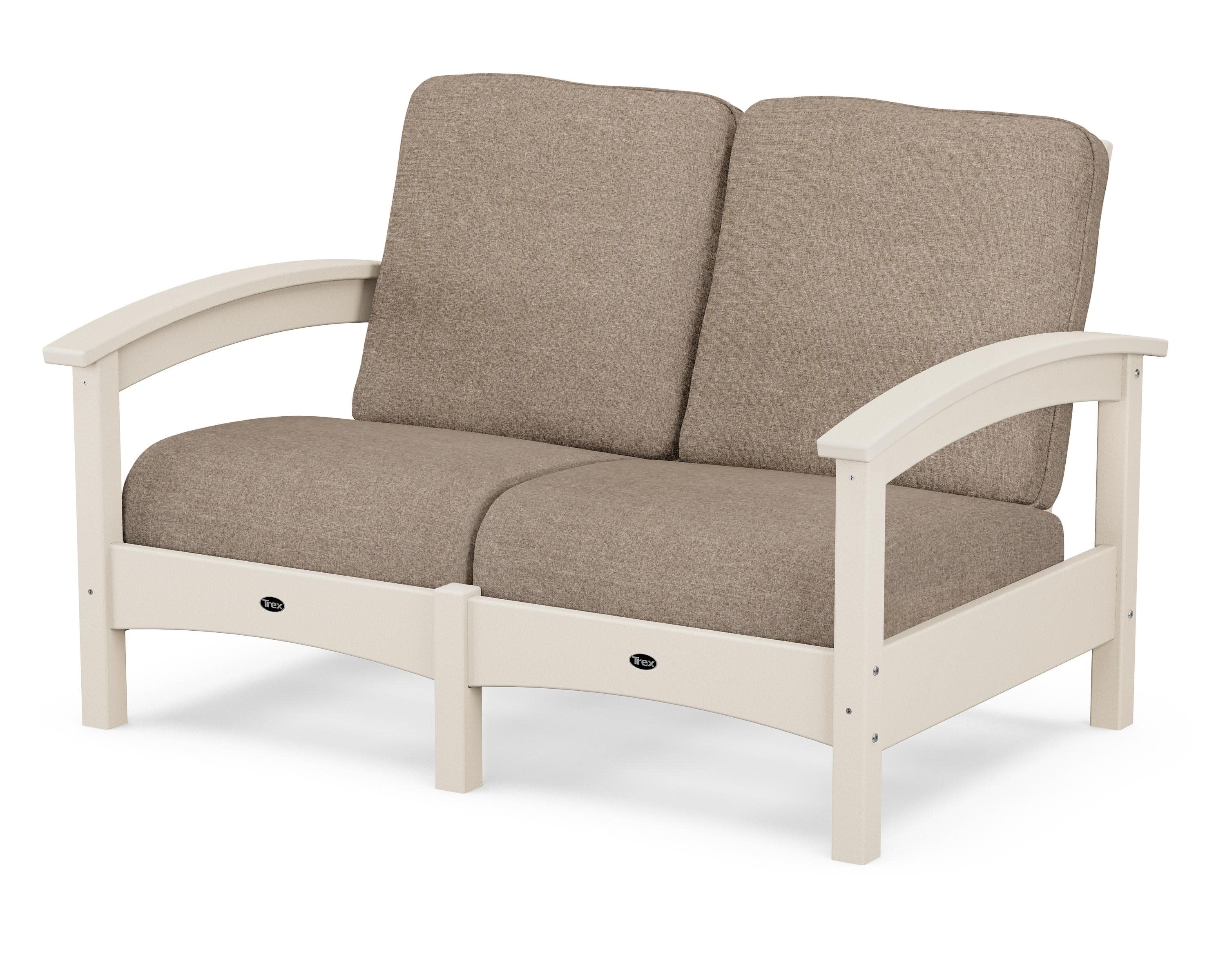 Rockport Club Loveseat in Sand Castle / Spiced Burlap