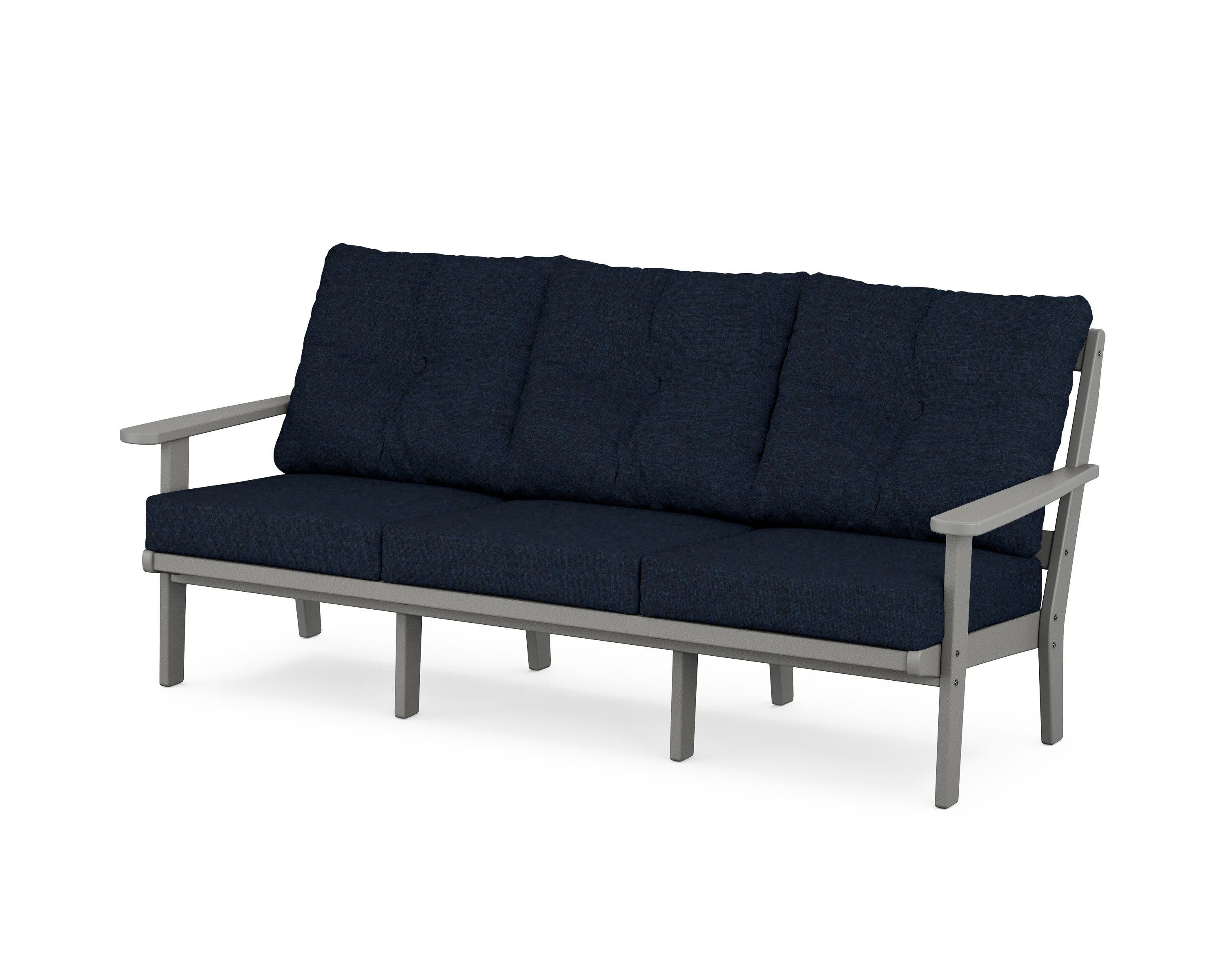 Cape Cod Deep Seating Sofa in Stepping Stone / Marine Indigo