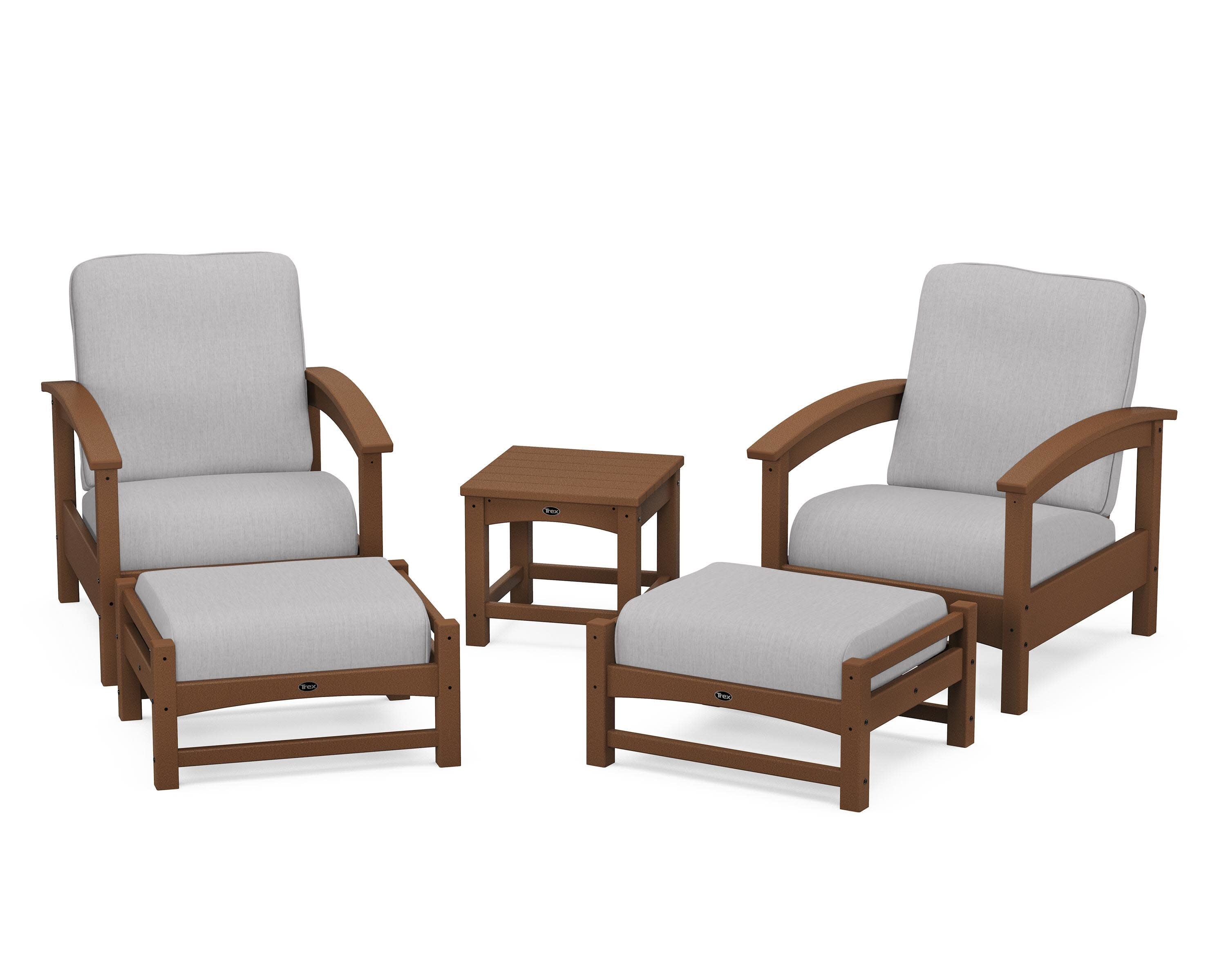 Rockport 5-Piece Deep Seating Set in Tree House / Granite