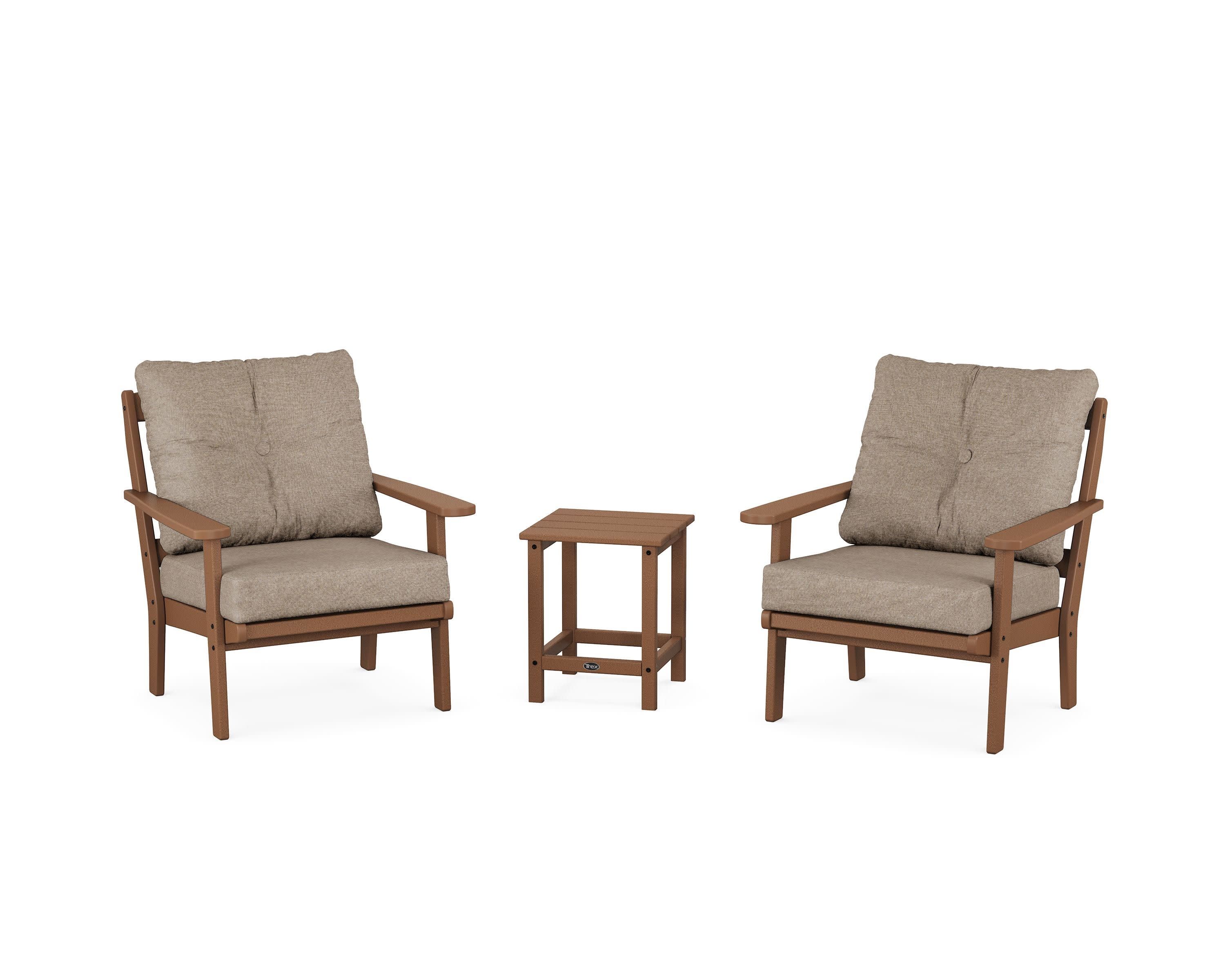 Cape Cod 3-Piece Deep Seating Set in Tree House / Spiced Burlap