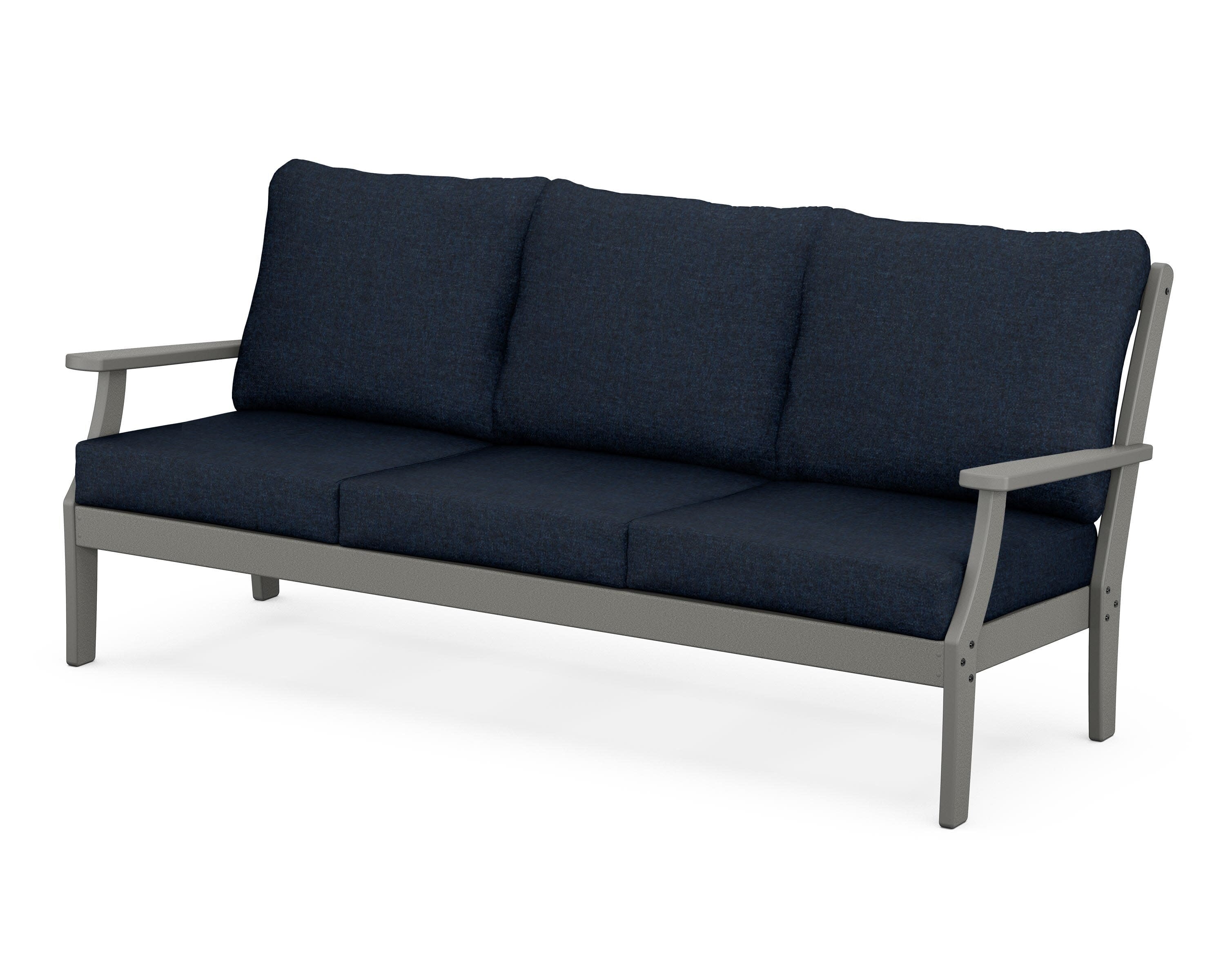 Yacht Club Deep Seating Sofa in Stepping Stone / Marine Indigo