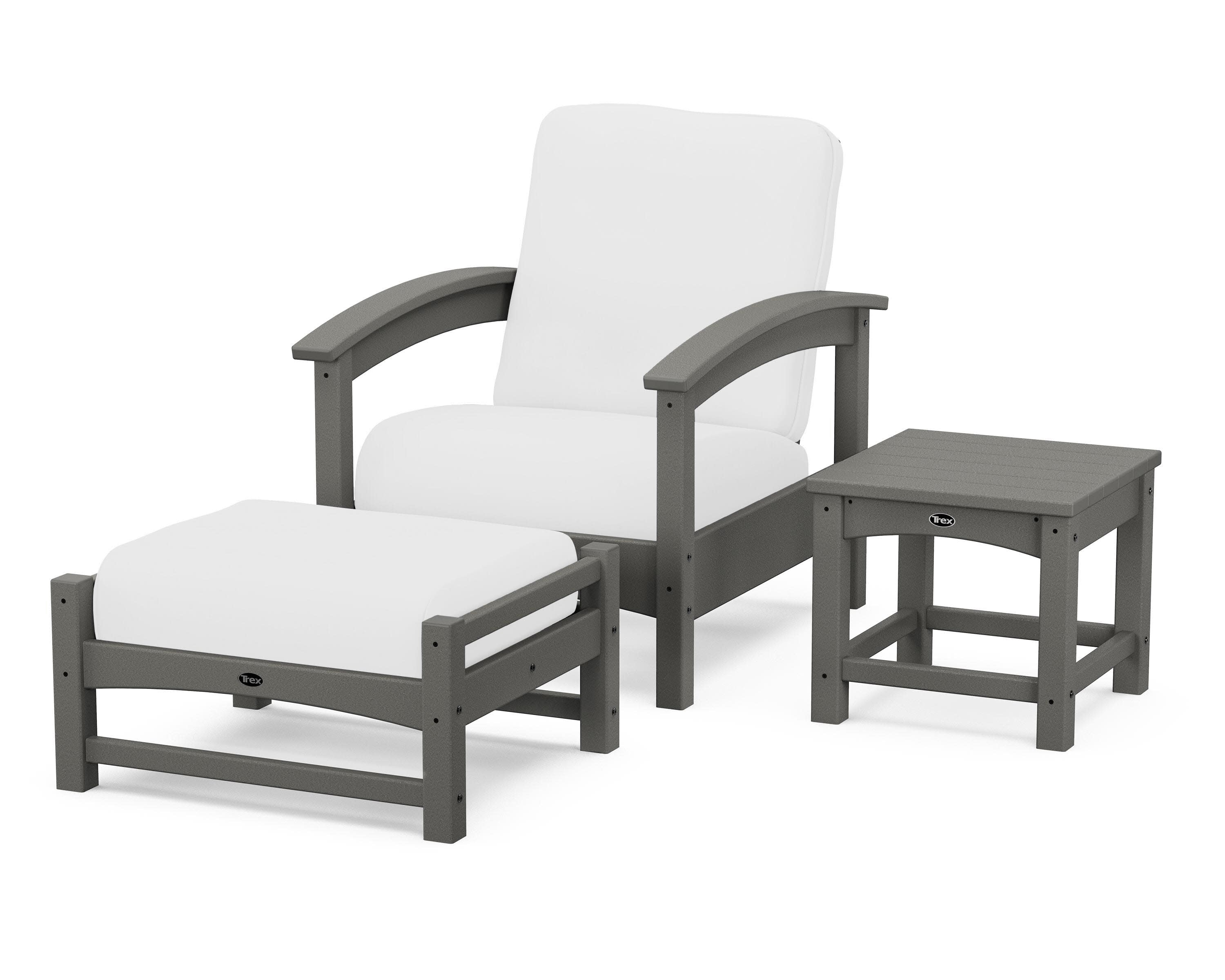 Rockport 3-Piece Deep Seating Set in Stepping Stone / Natural
