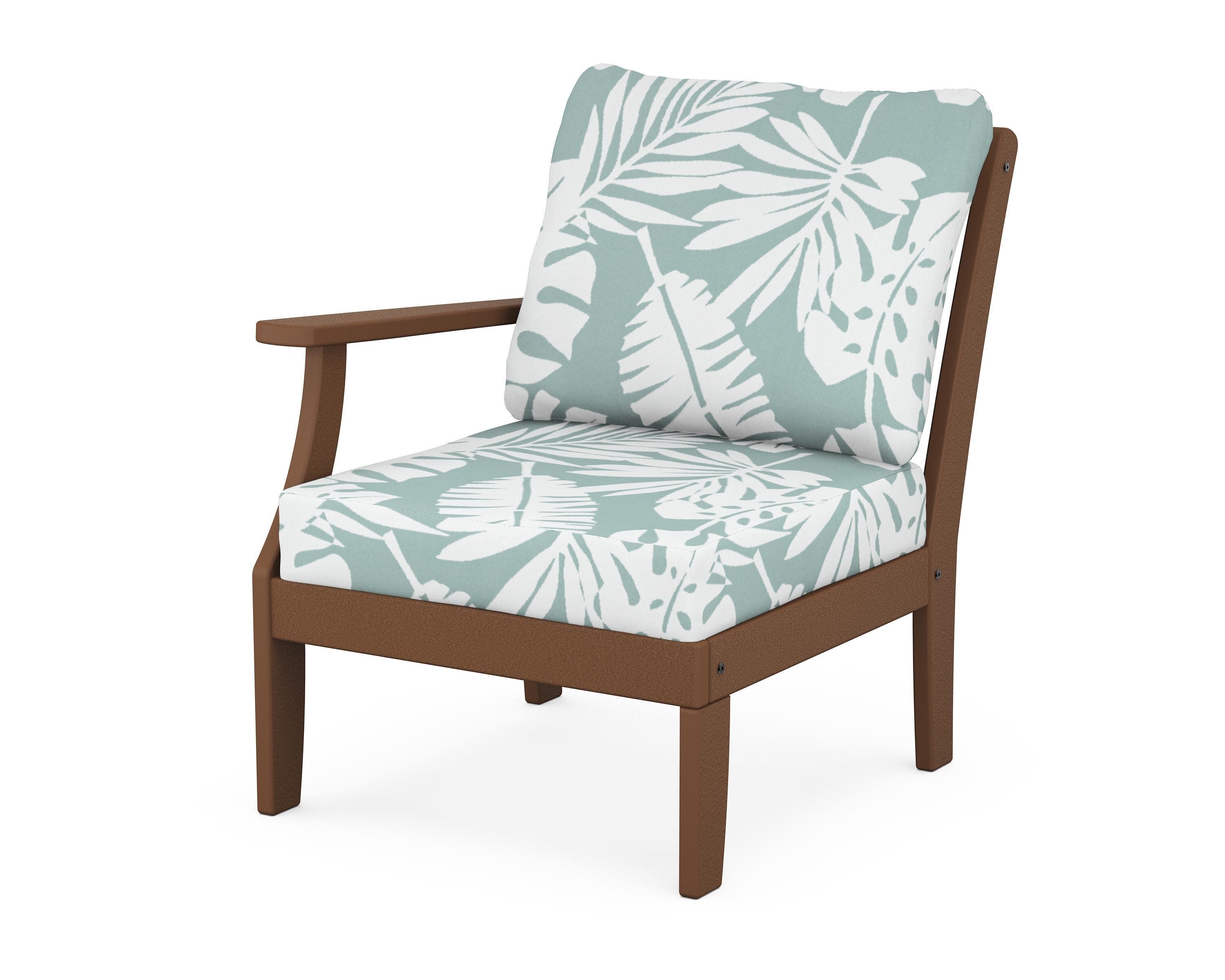 Yacht Club Modular Left Arm Chair in Tree House / Leaf Glacier Spa