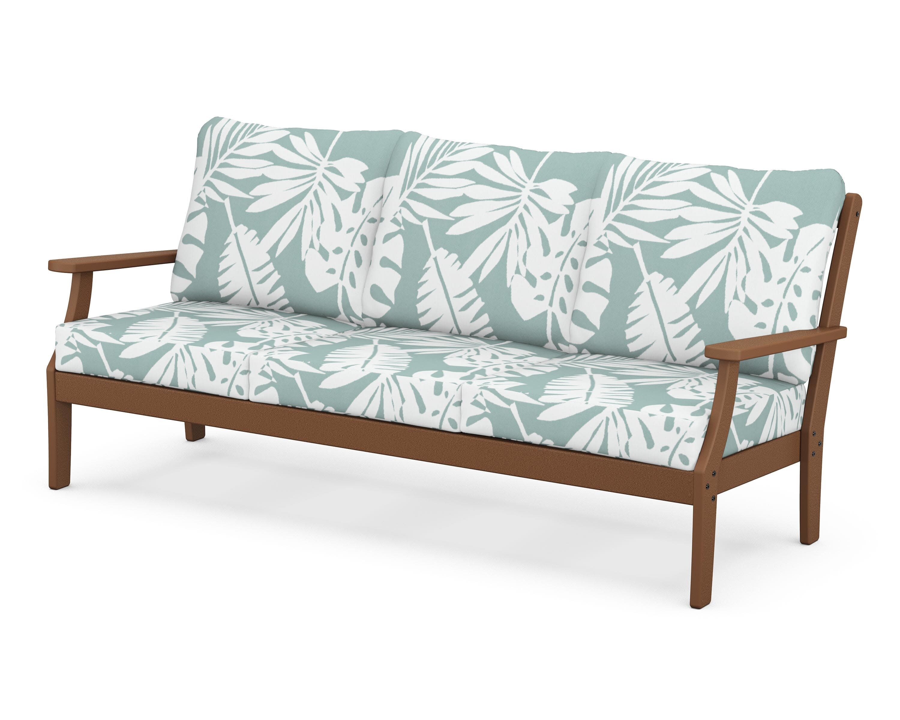 Yacht Club Deep Seating Sofa in Tree House / Leaf Glacier Spa