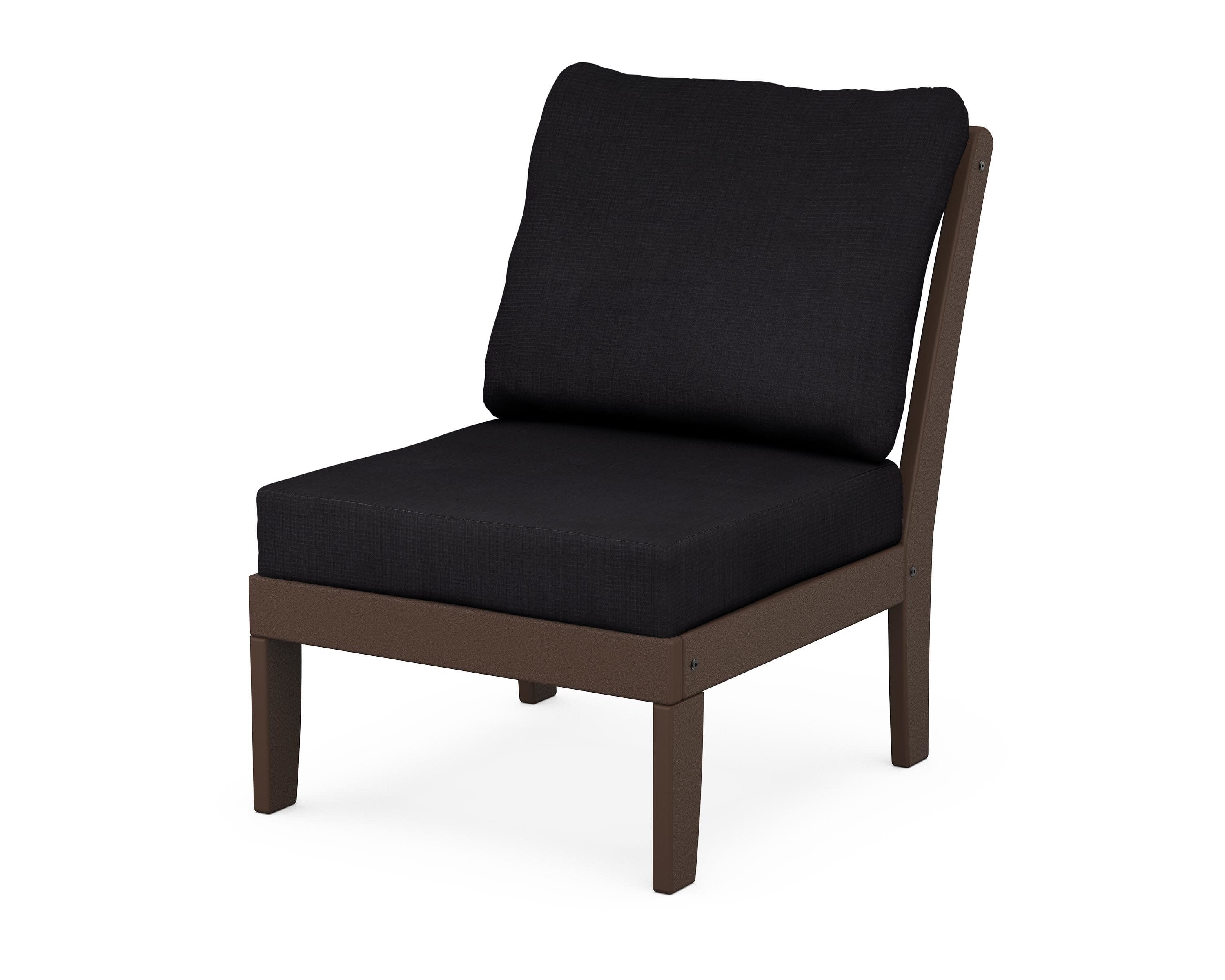 Yacht Club Modular Armless Chair in Vintage Lantern / Midnight Linen