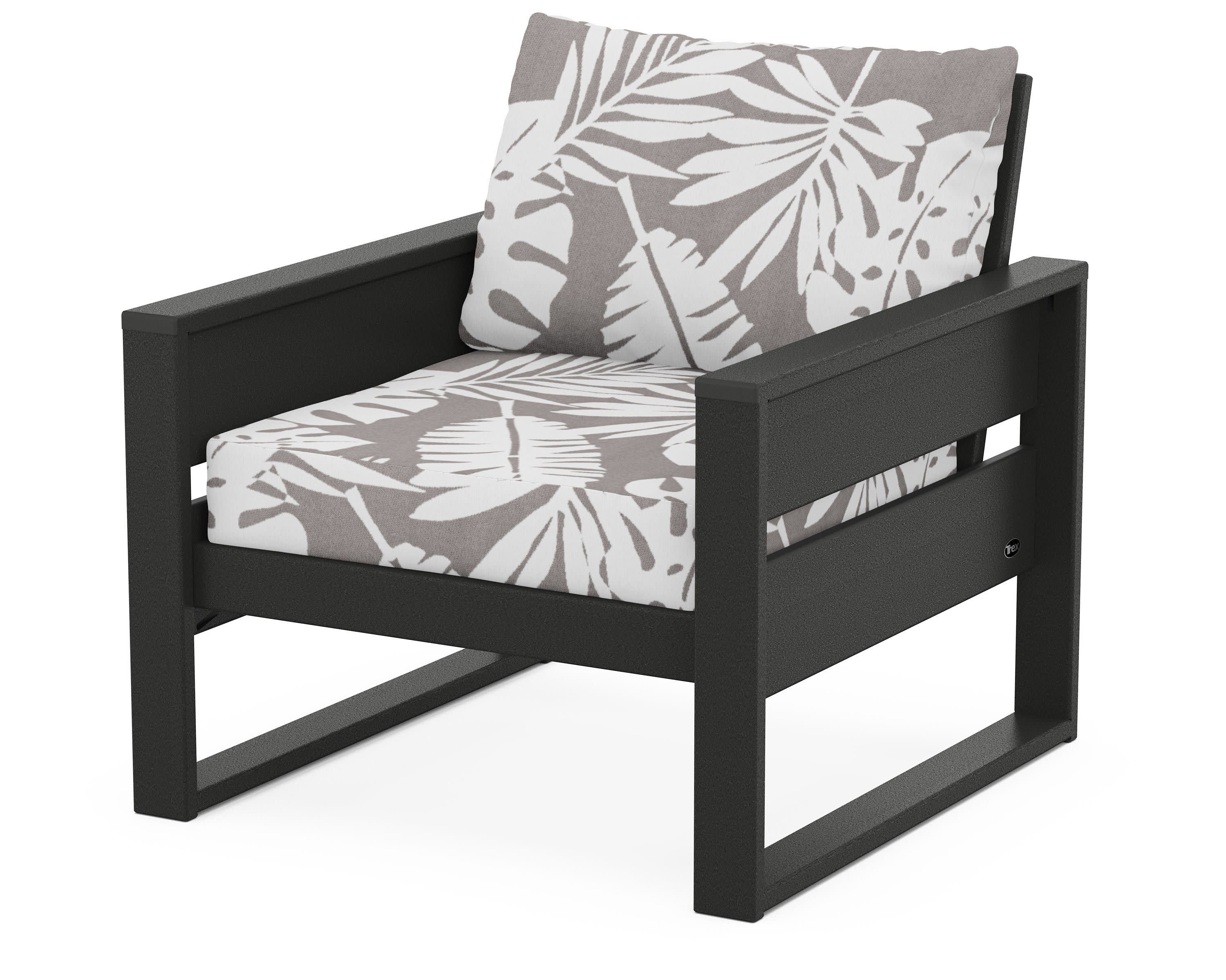 Eastport Club Chair in Charcoal Black / Leaf Grey Mist