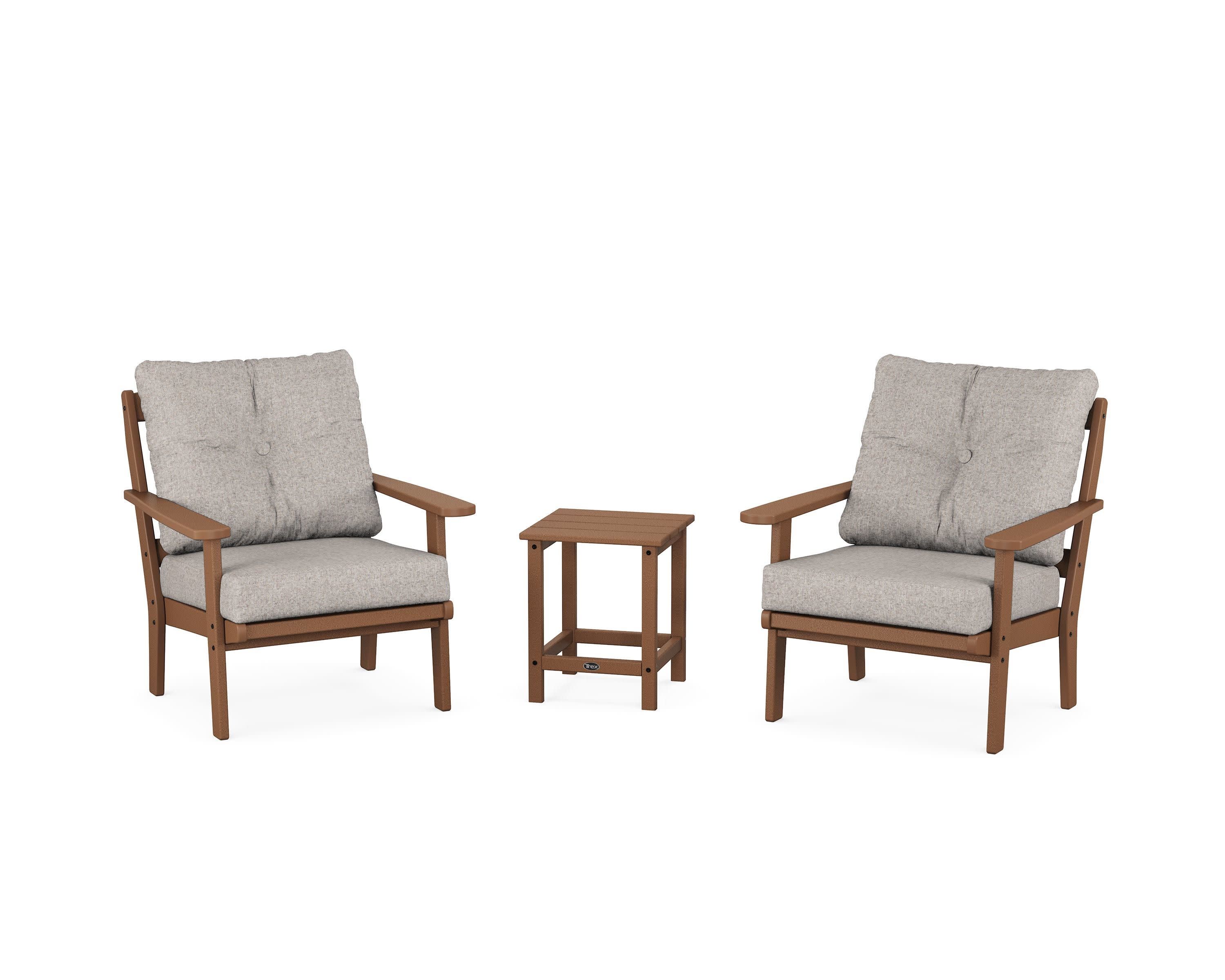 Cape Cod 3-Piece Deep Seating Set in Tree House / Weathered Tweed