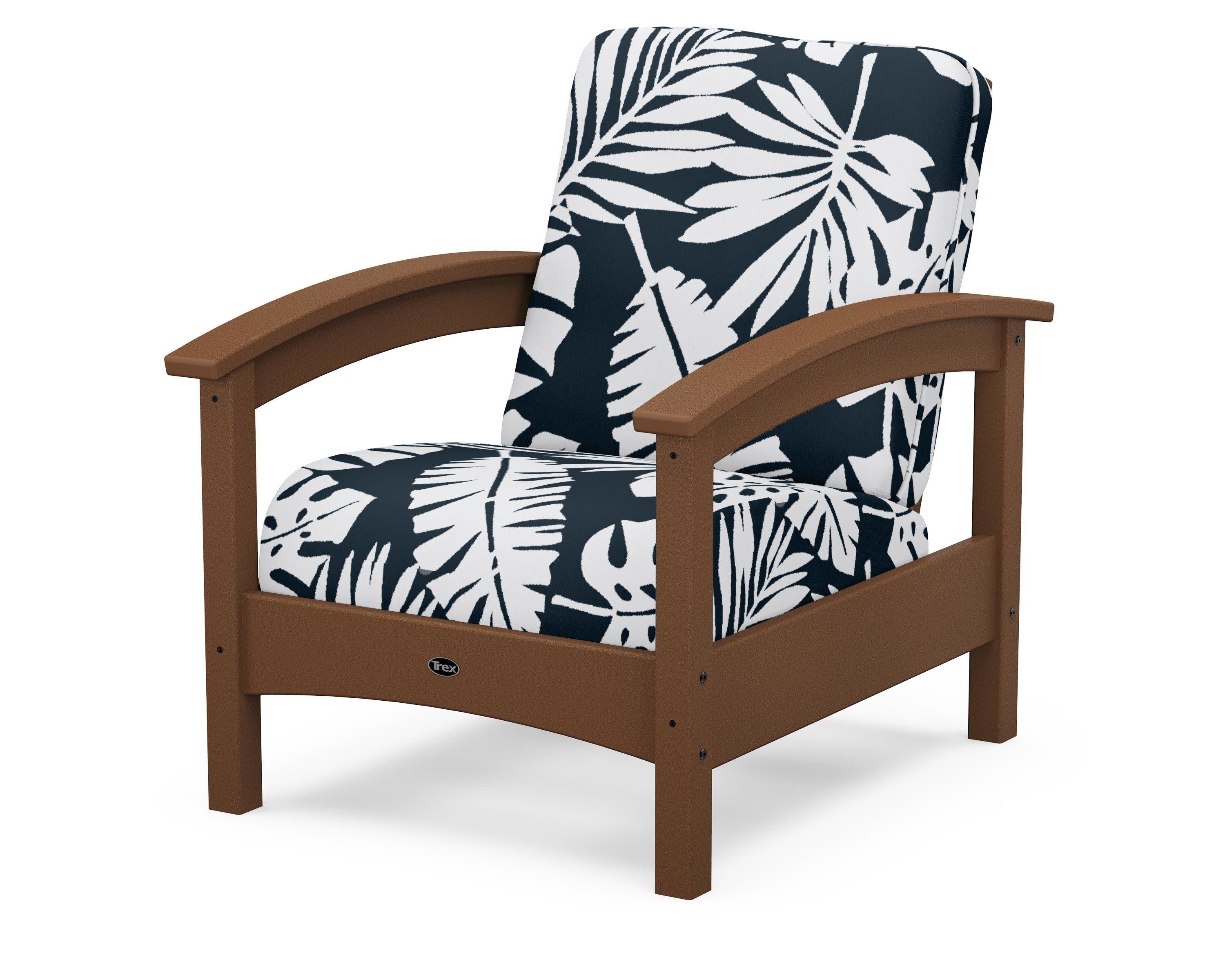 Rockport Club Chair in Tree House / Leaf Marine Indigo
