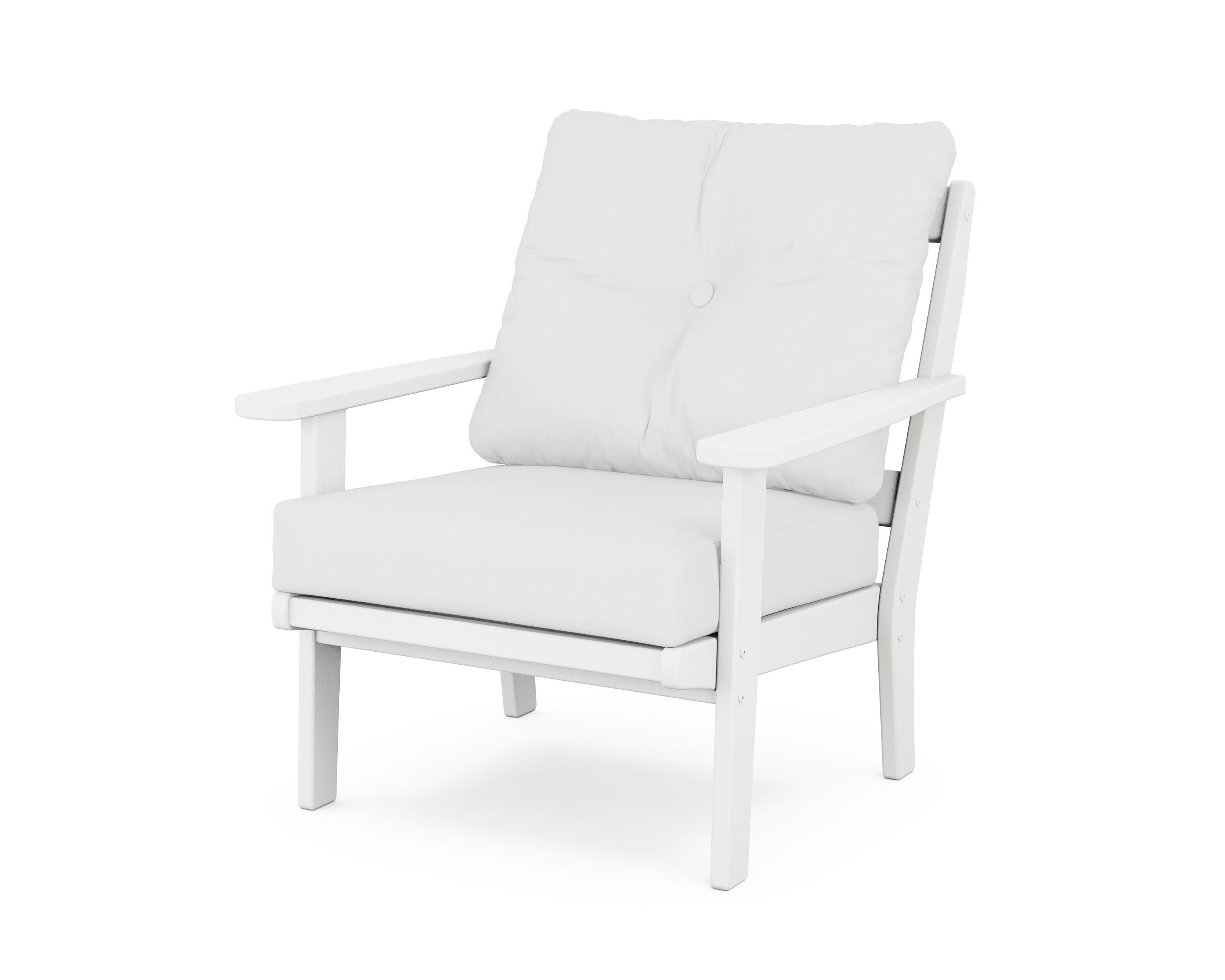 Cape Cod Deep Seating Chair in Classic White / Natural