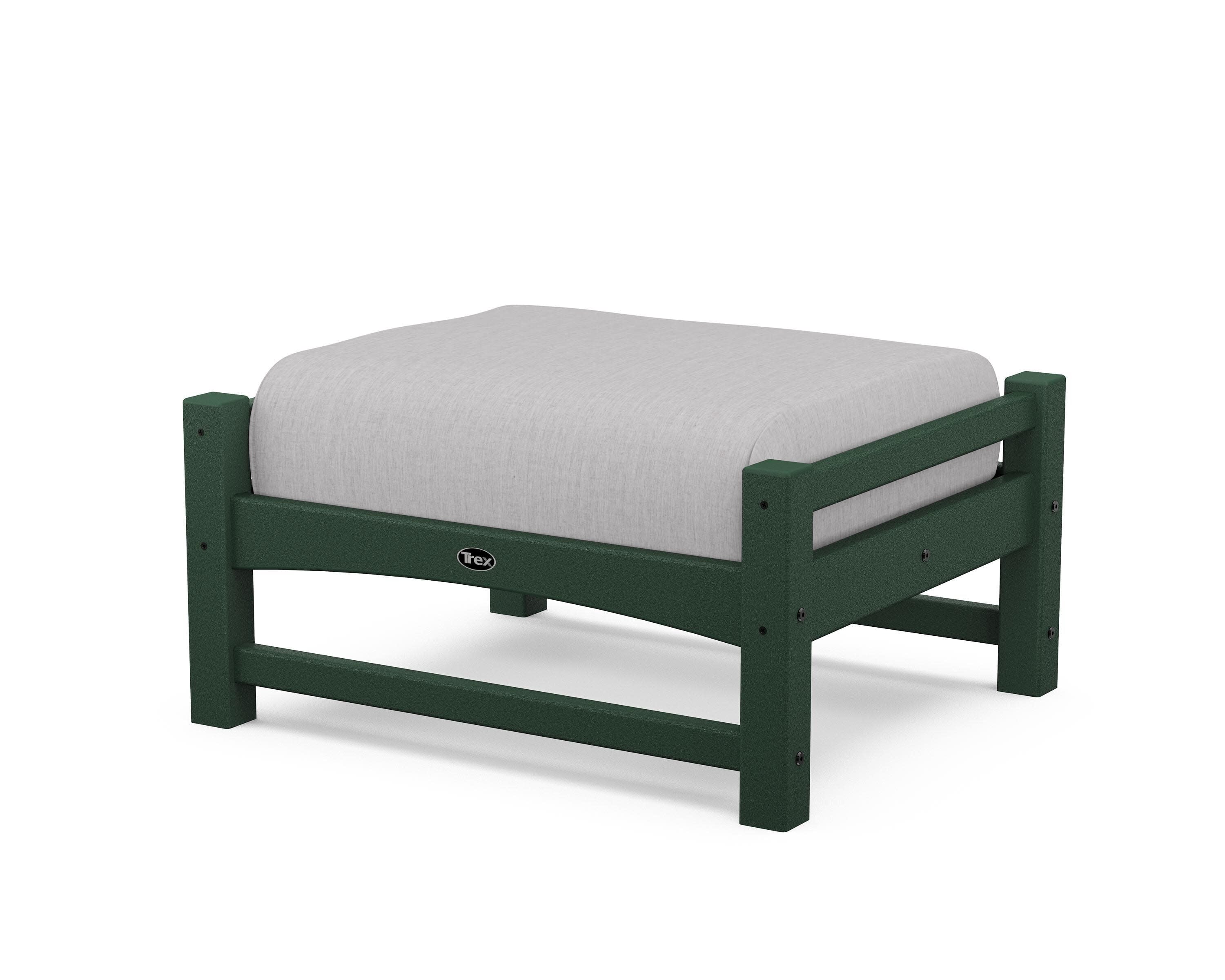Rockport Club Ottoman in Rainforest Canopy / Granite