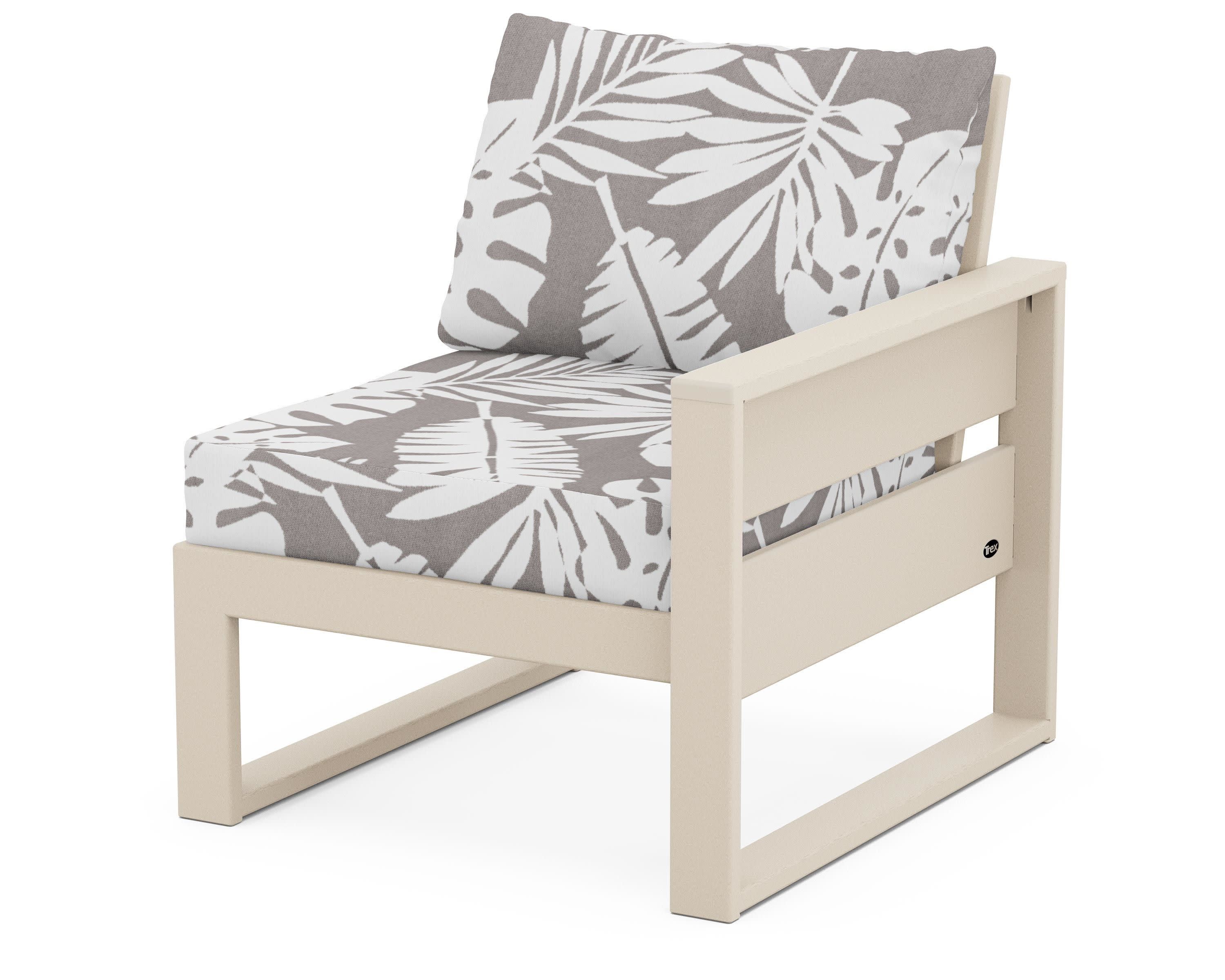 Eastport Modular Right Arm Chair in Sand Castle / Leaf Grey Mist