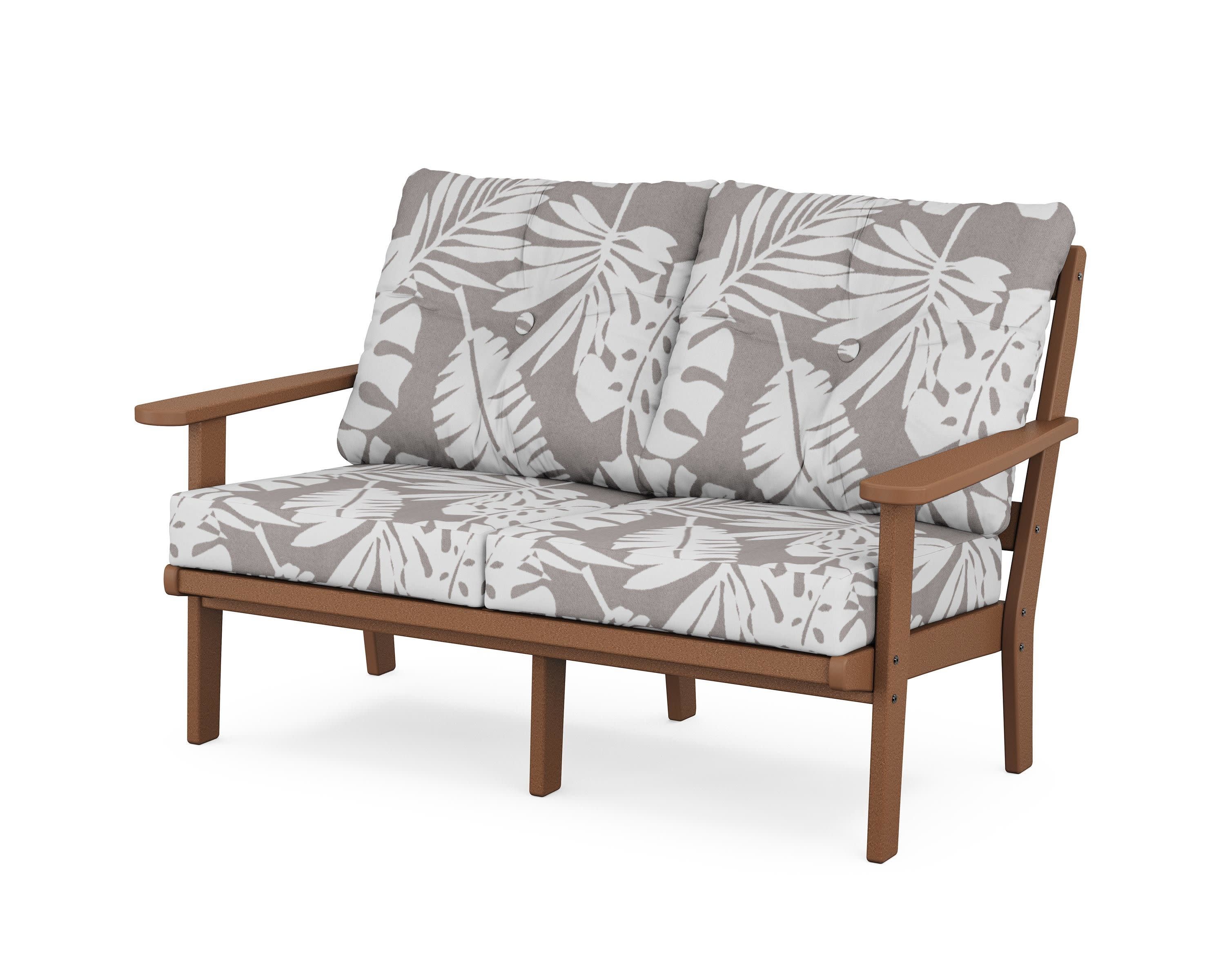 Cape Cod Deep Seating Loveseat in Tree House / Leaf Grey Mist