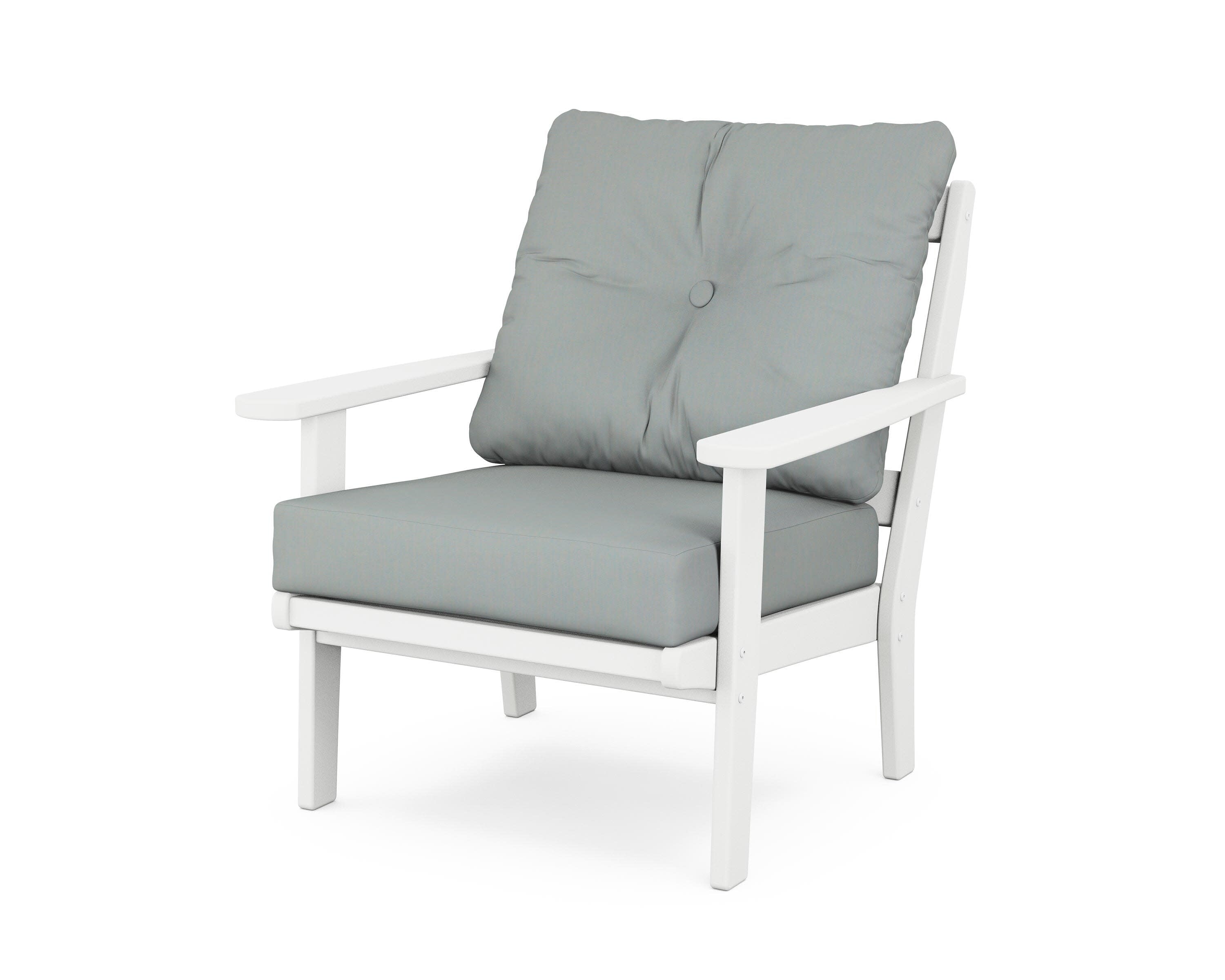 Cape Cod Deep Seating Chair in Classic White / Spa