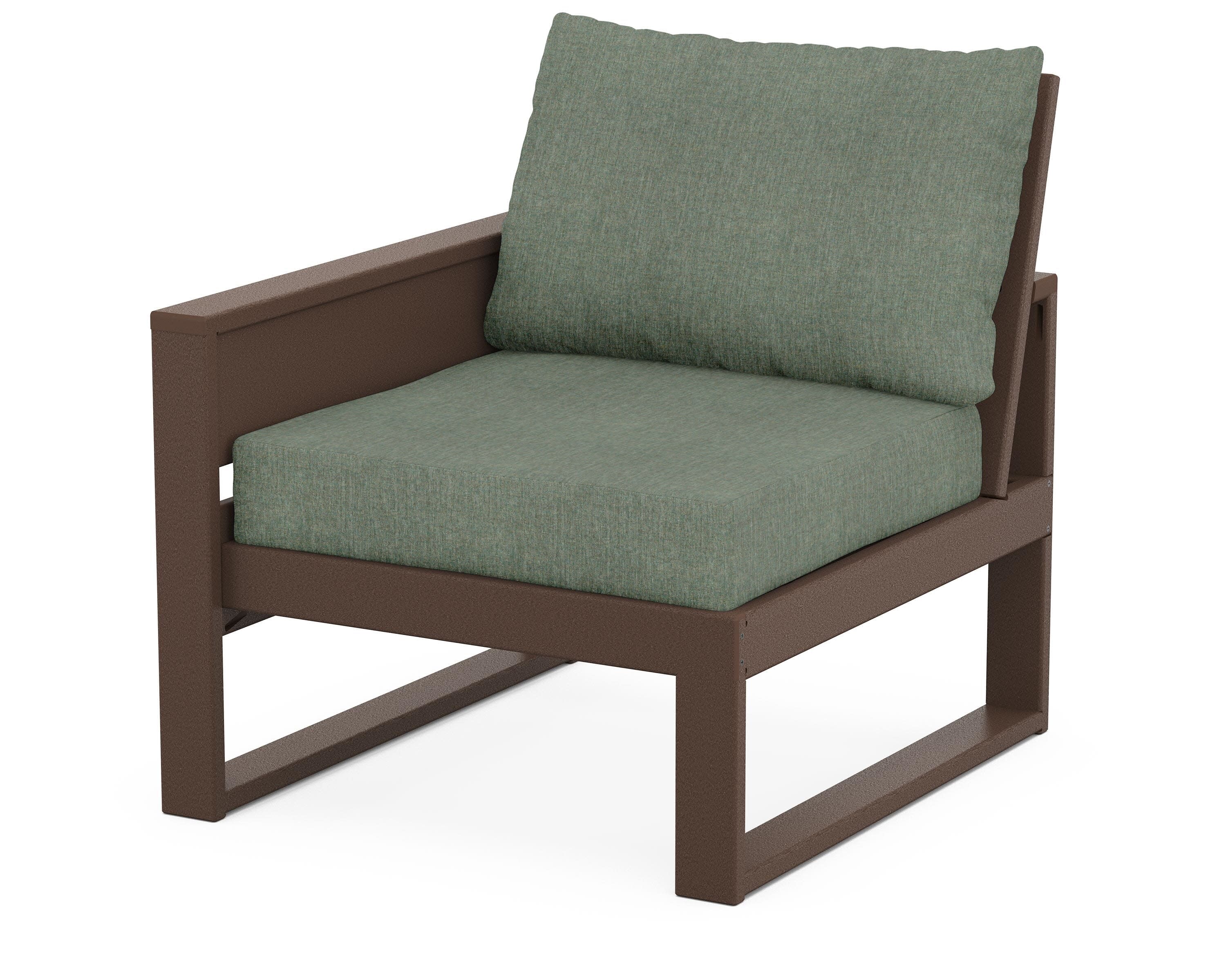Eastport Modular Left Arm Chair in Vintage Lantern / Cast Sage