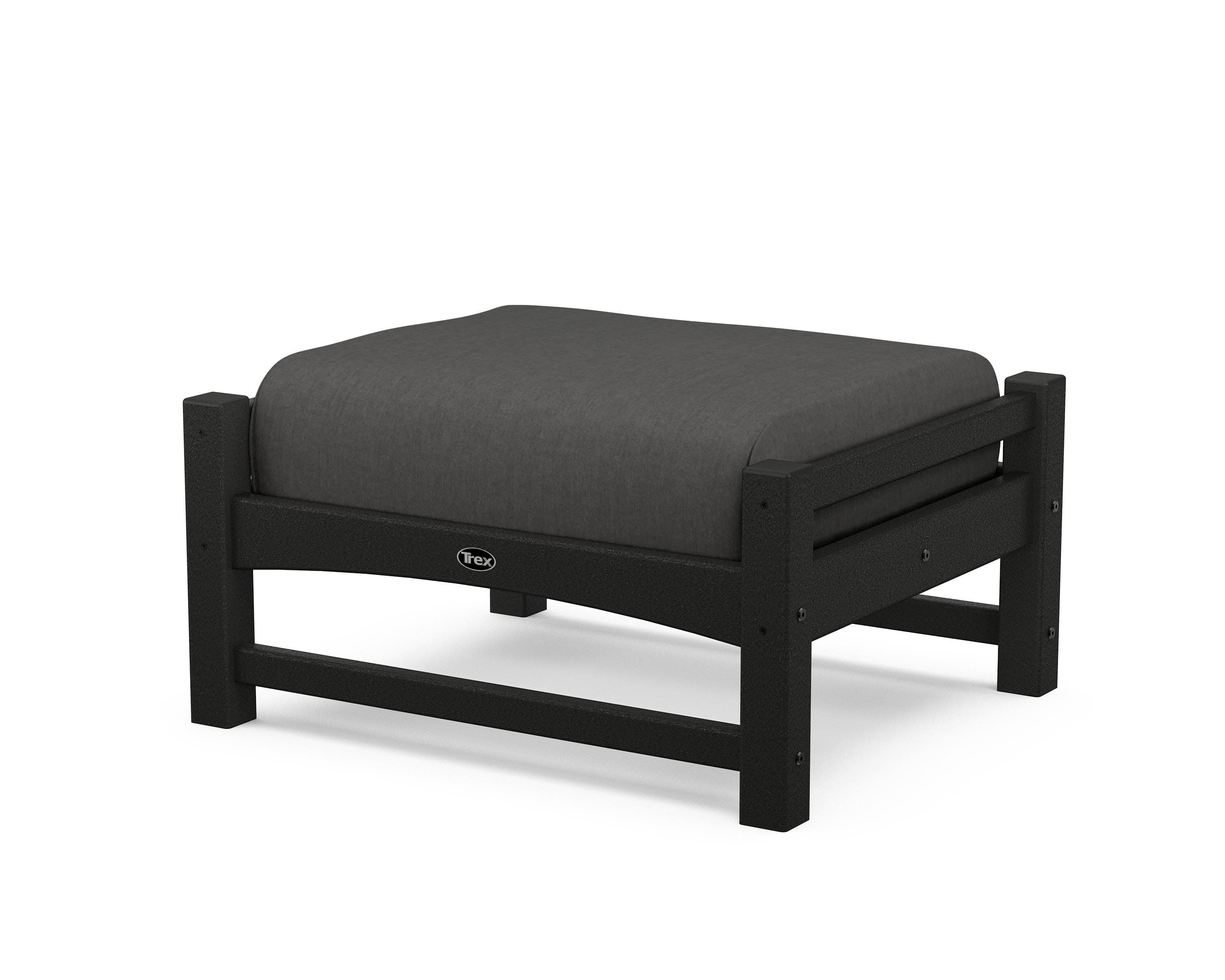 Rockport Club Ottoman in Charcoal Black / Spectrum Carbon