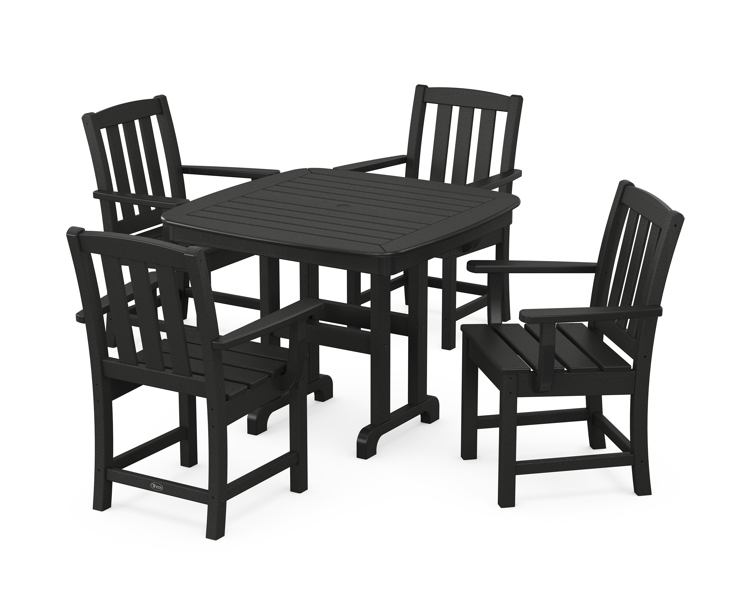 Cape Cod 5-Piece Dining Set in Charcoal Black