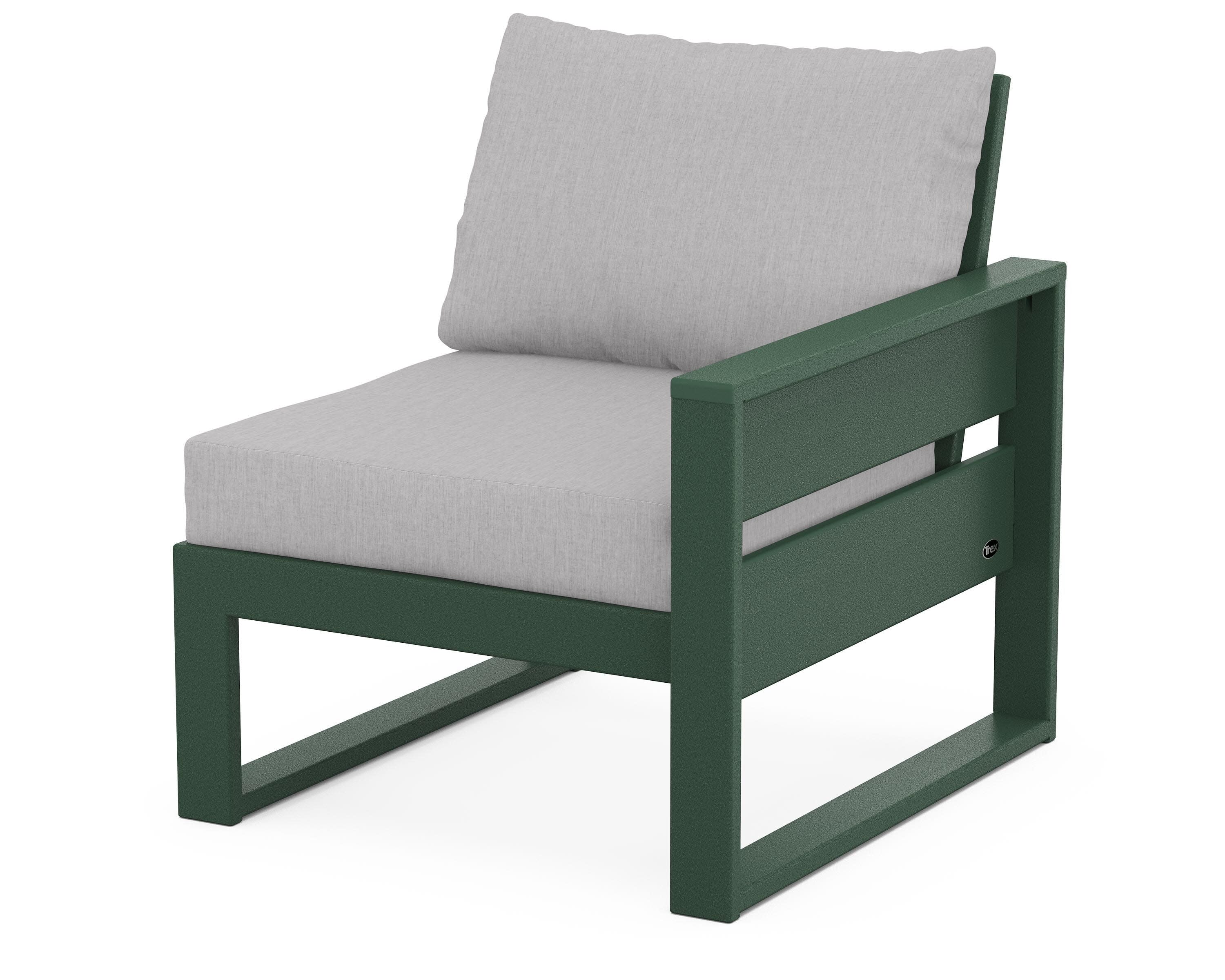 Eastport Modular Right Arm Chair in Rainforest Canopy / Granite