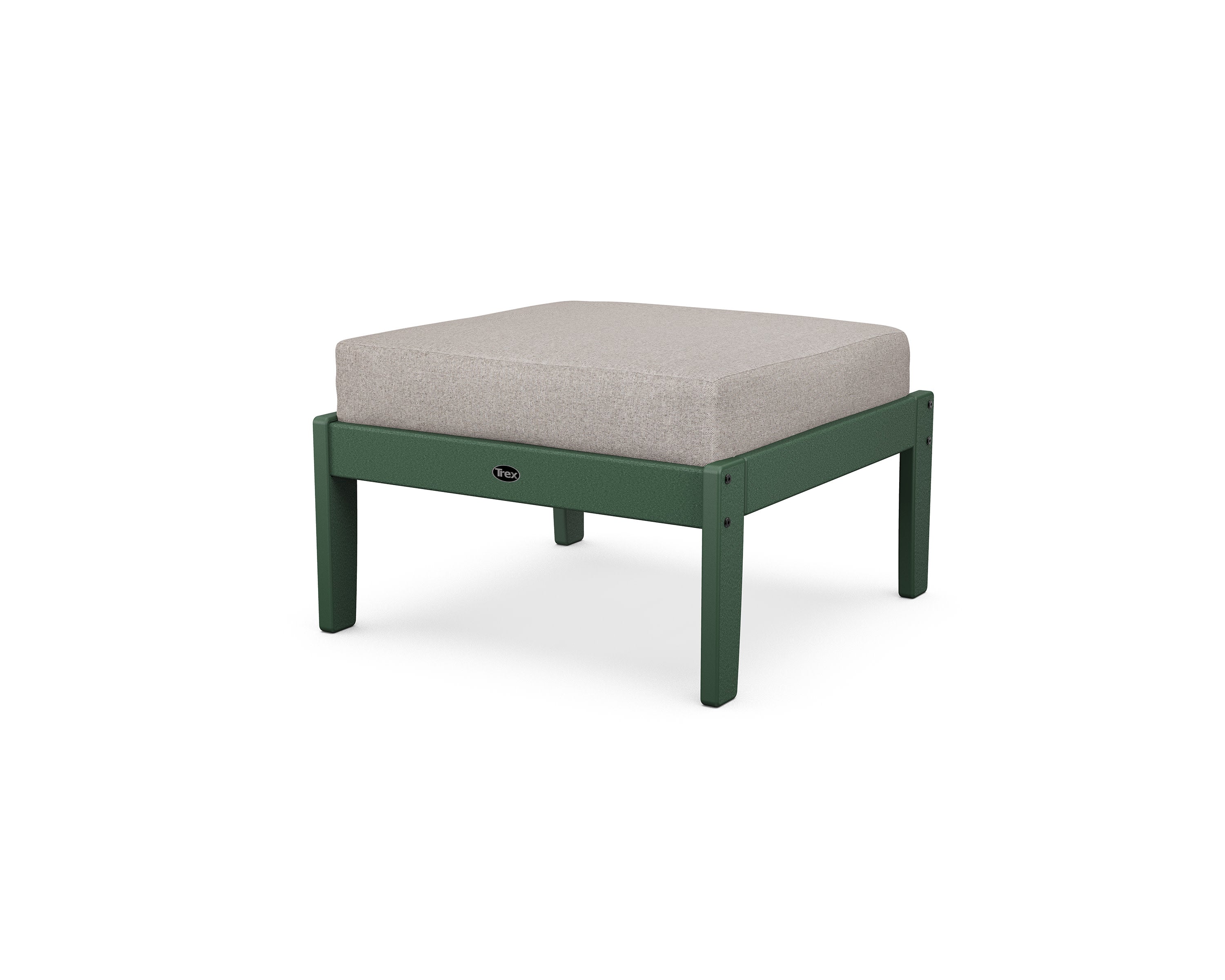 Yacht Club Deep Seating Ottoman in Rainforest Canopy / Weathered Tweed