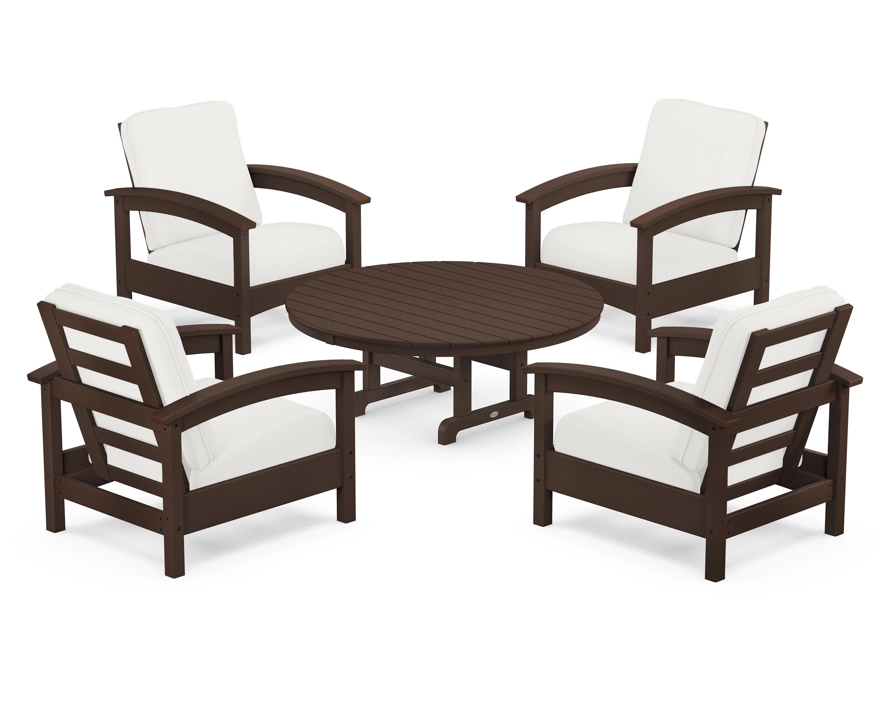 Rockport 5-Piece Deep Seating Set in Vintage Lantern / Natural Linen