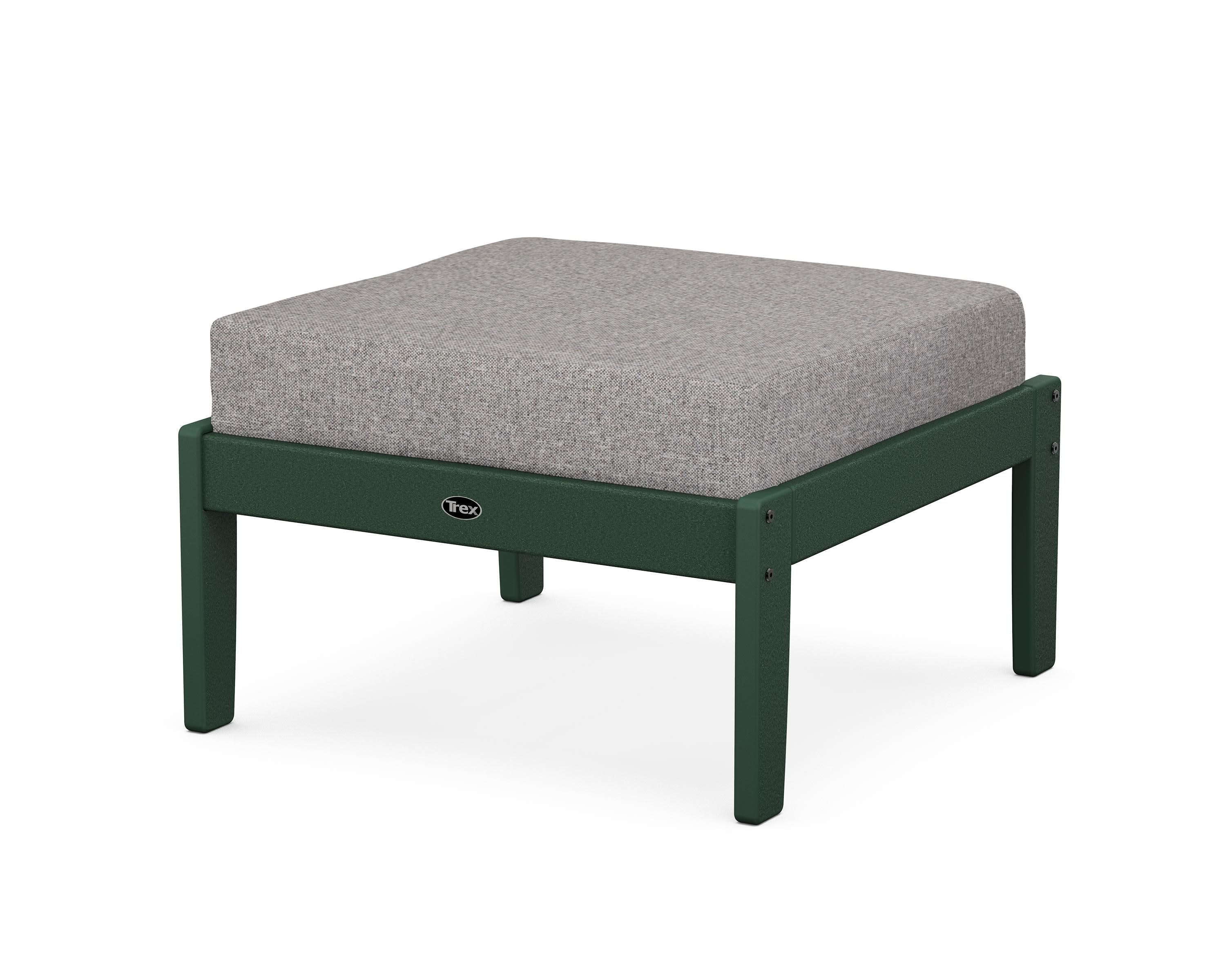 Yacht Club Deep Seating Ottoman in Rainforest Canopy / Grey Mist