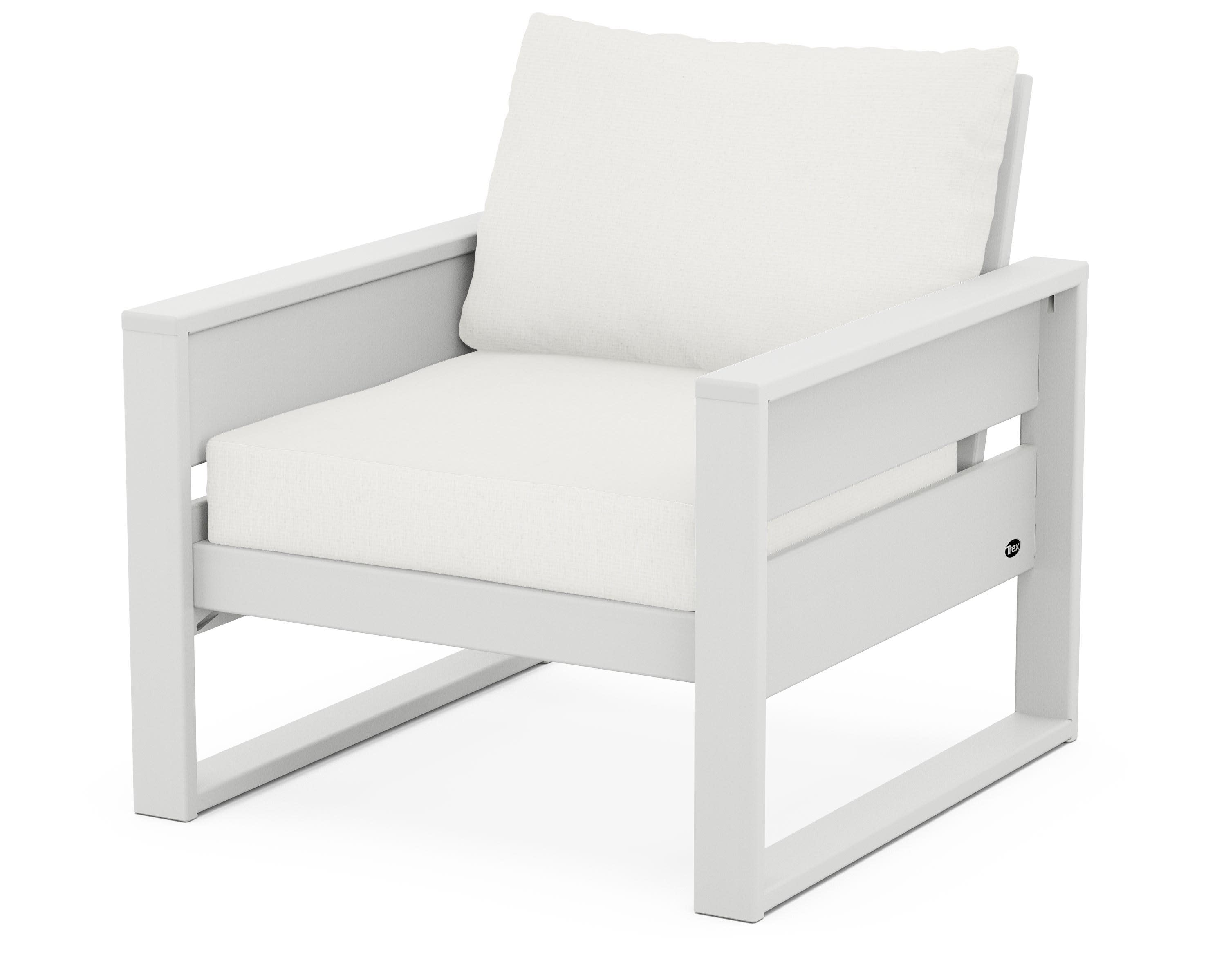 Eastport Club Chair in Classic White / Natural Linen