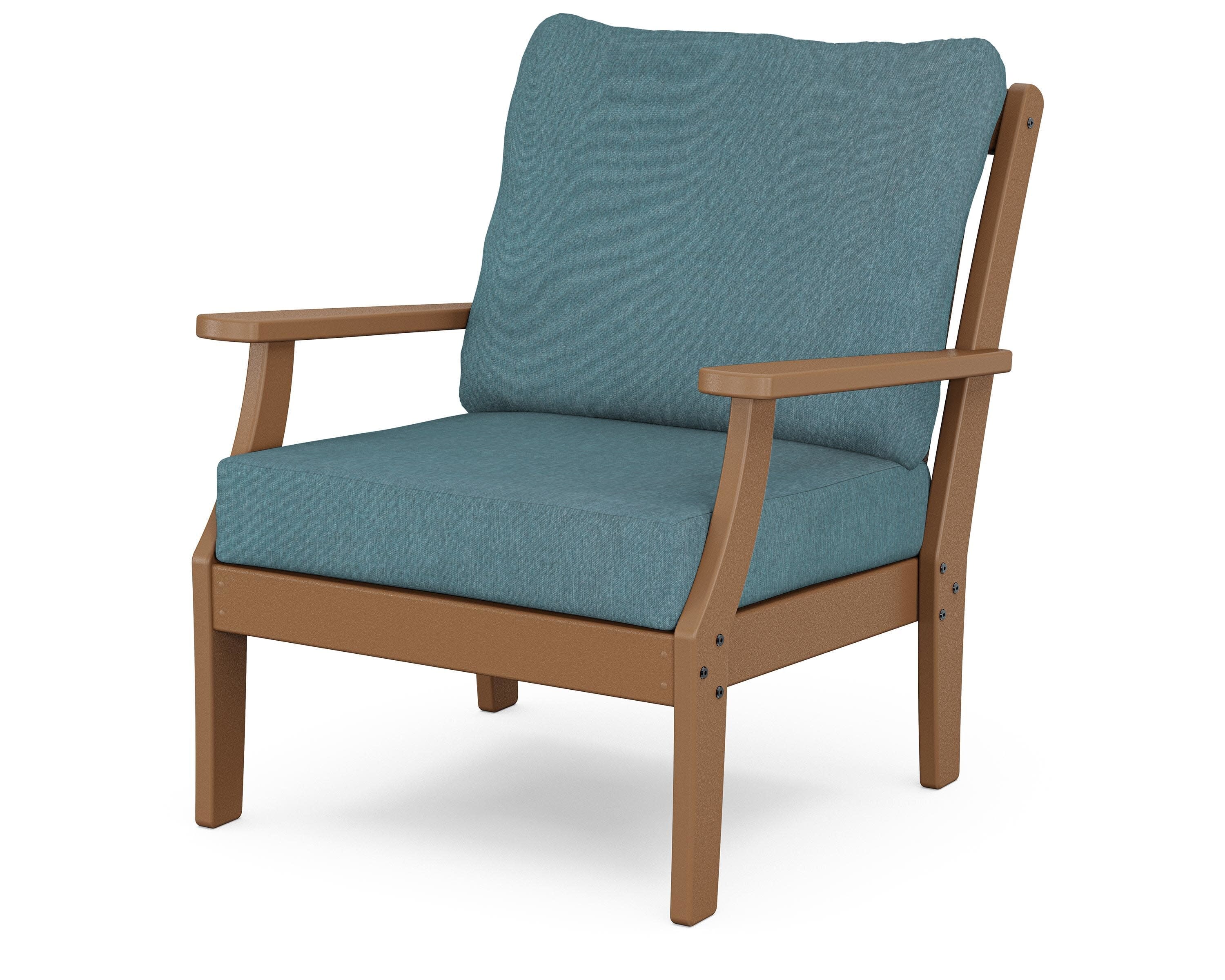 Yacht Club Deep Seating Chair in Tree House / Ocean Teal