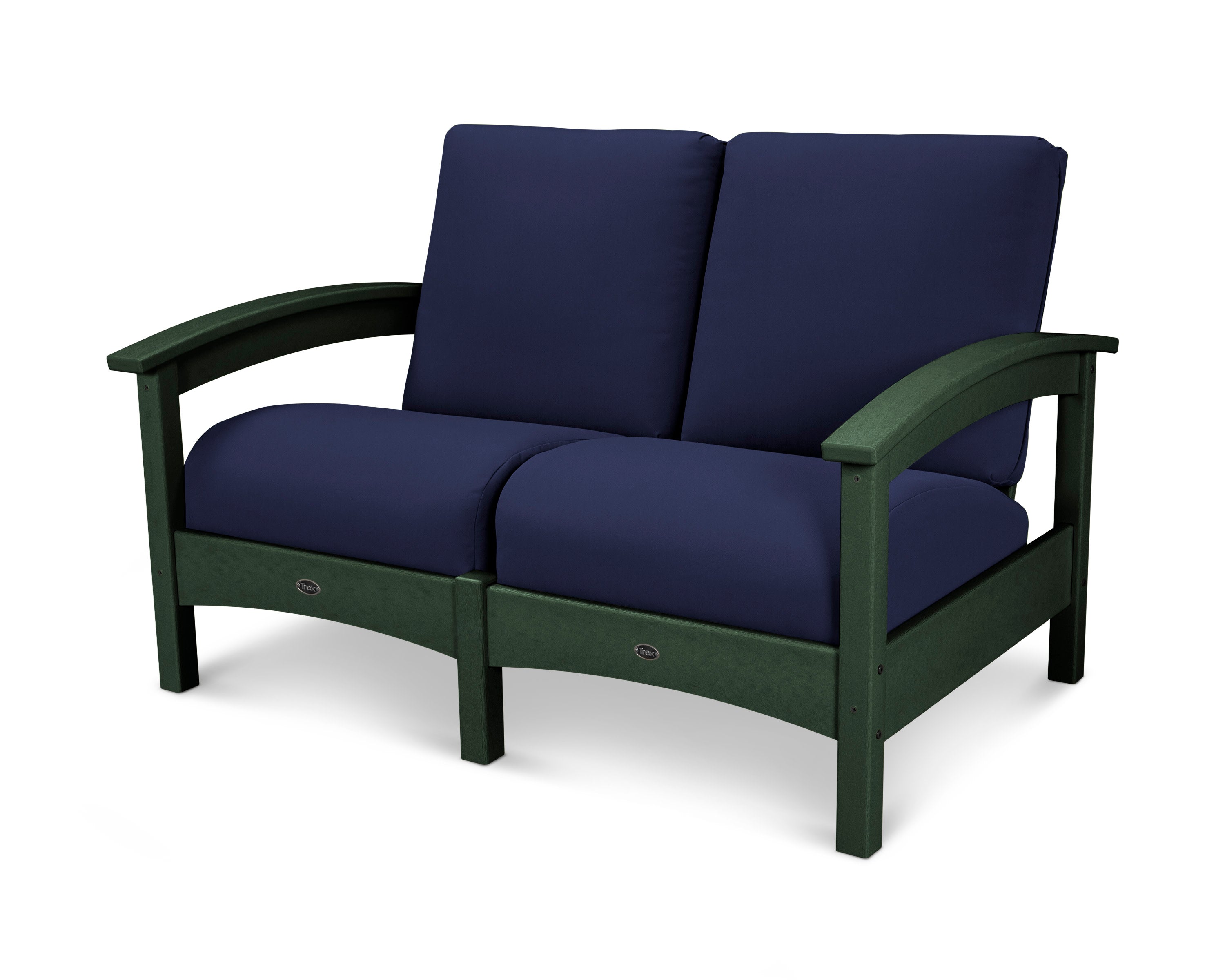 Rockport Club Loveseat in Rainforest Canopy / Navy