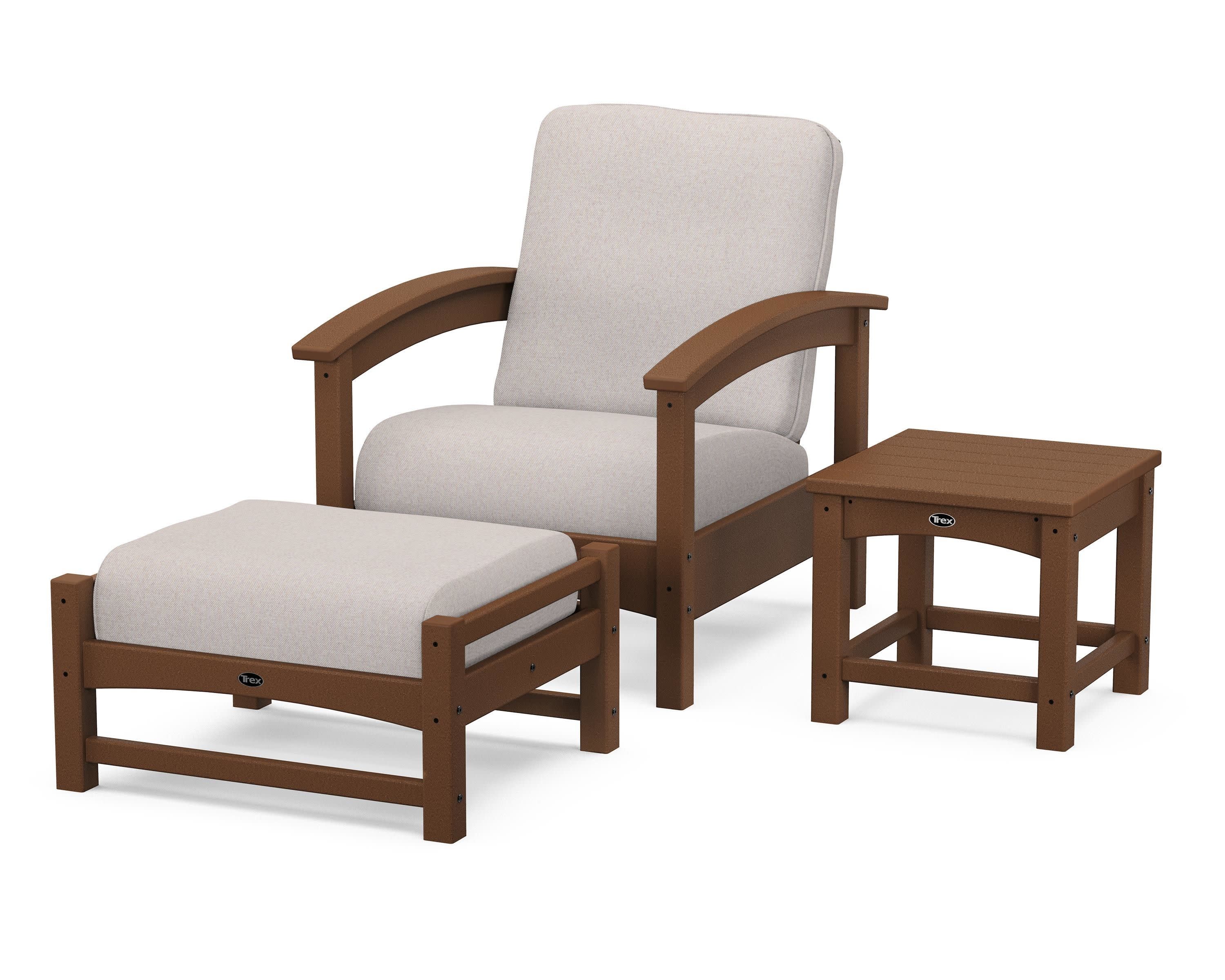 Rockport 3-Piece Deep Seating Set in Tree House / Dune Burlap